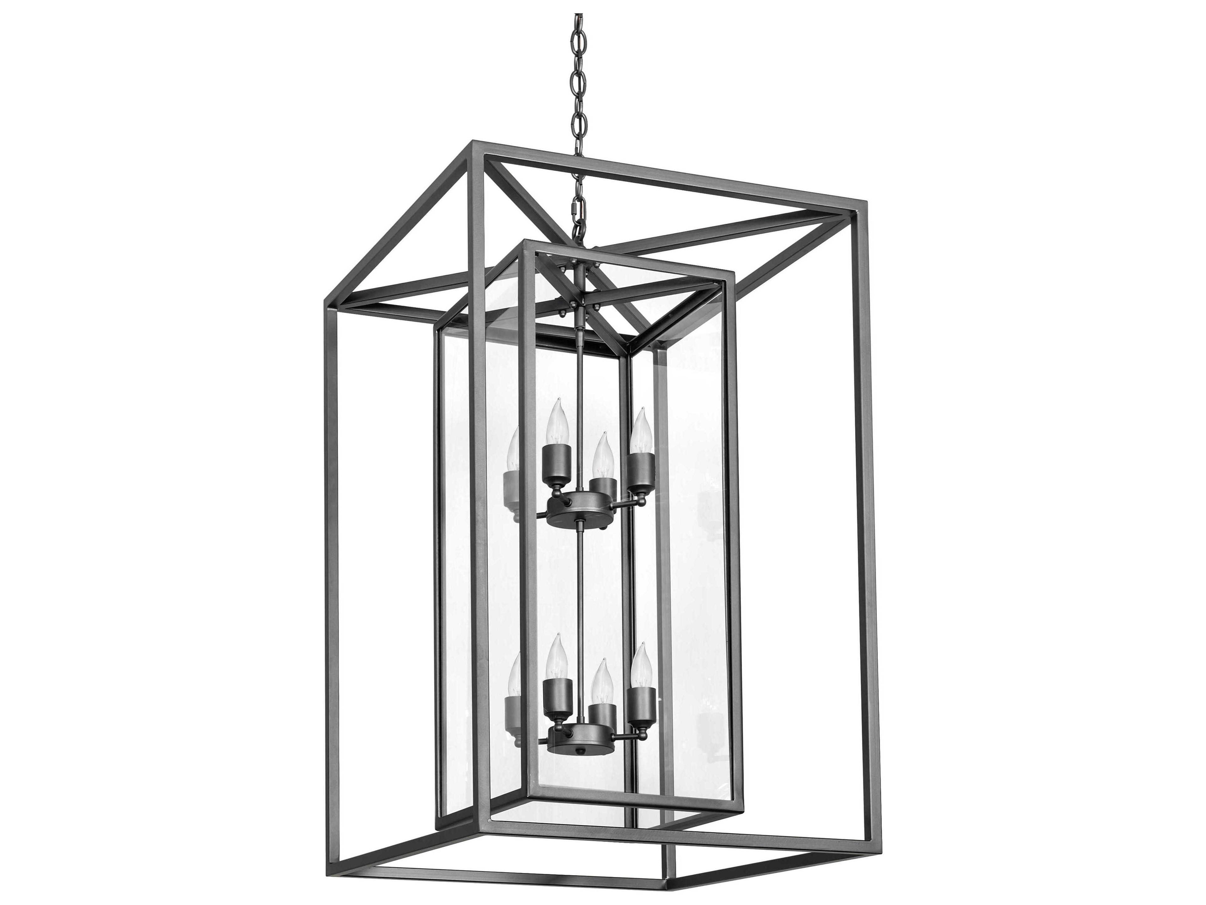 Meyda Kitzi Box 8-Light Wrought Iron Pendant