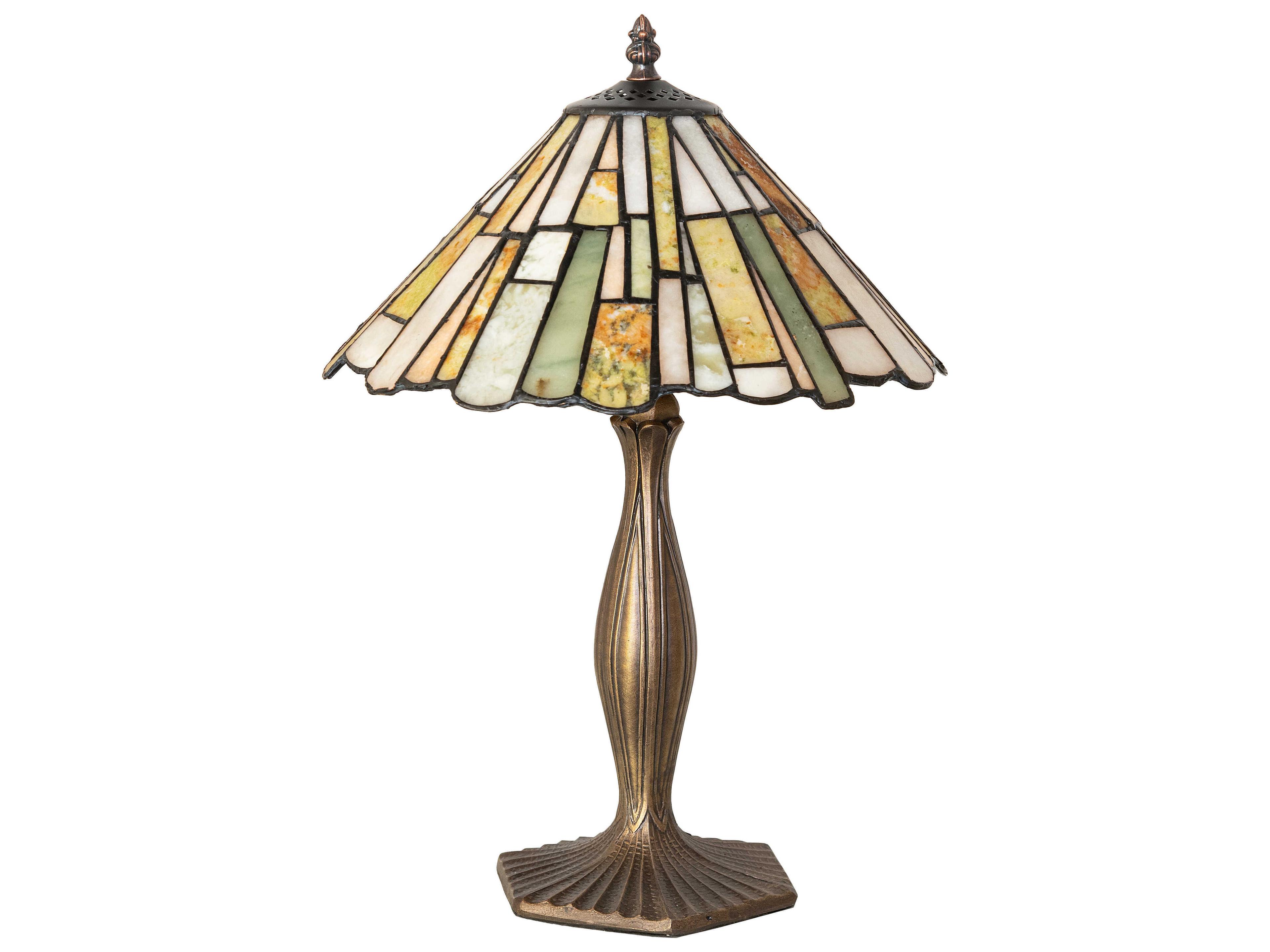 Meyda Delta 1-Light Mahogany Bronze Table Lamp