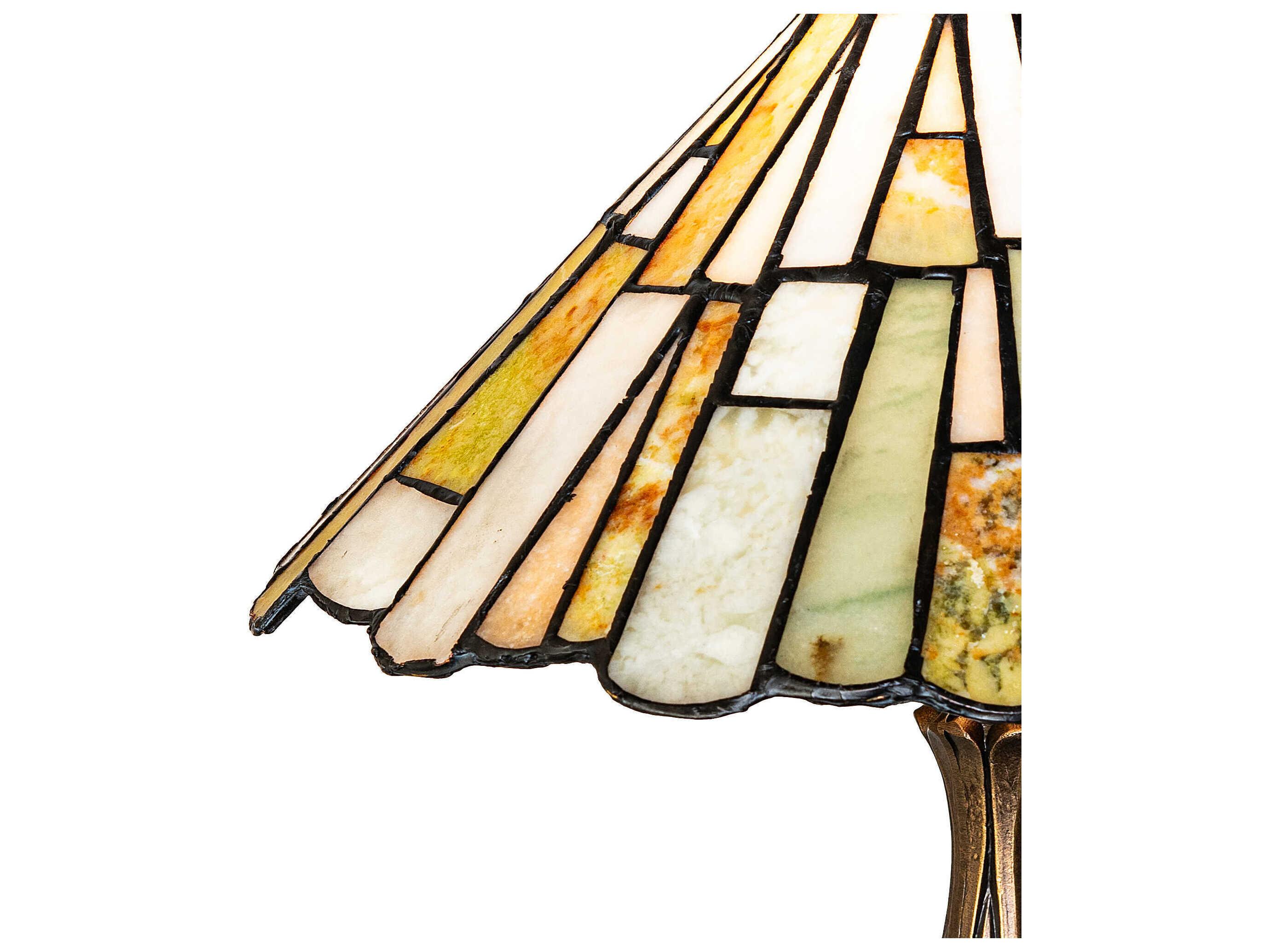 Meyda Delta 1-Light Mahogany Bronze Table Lamp