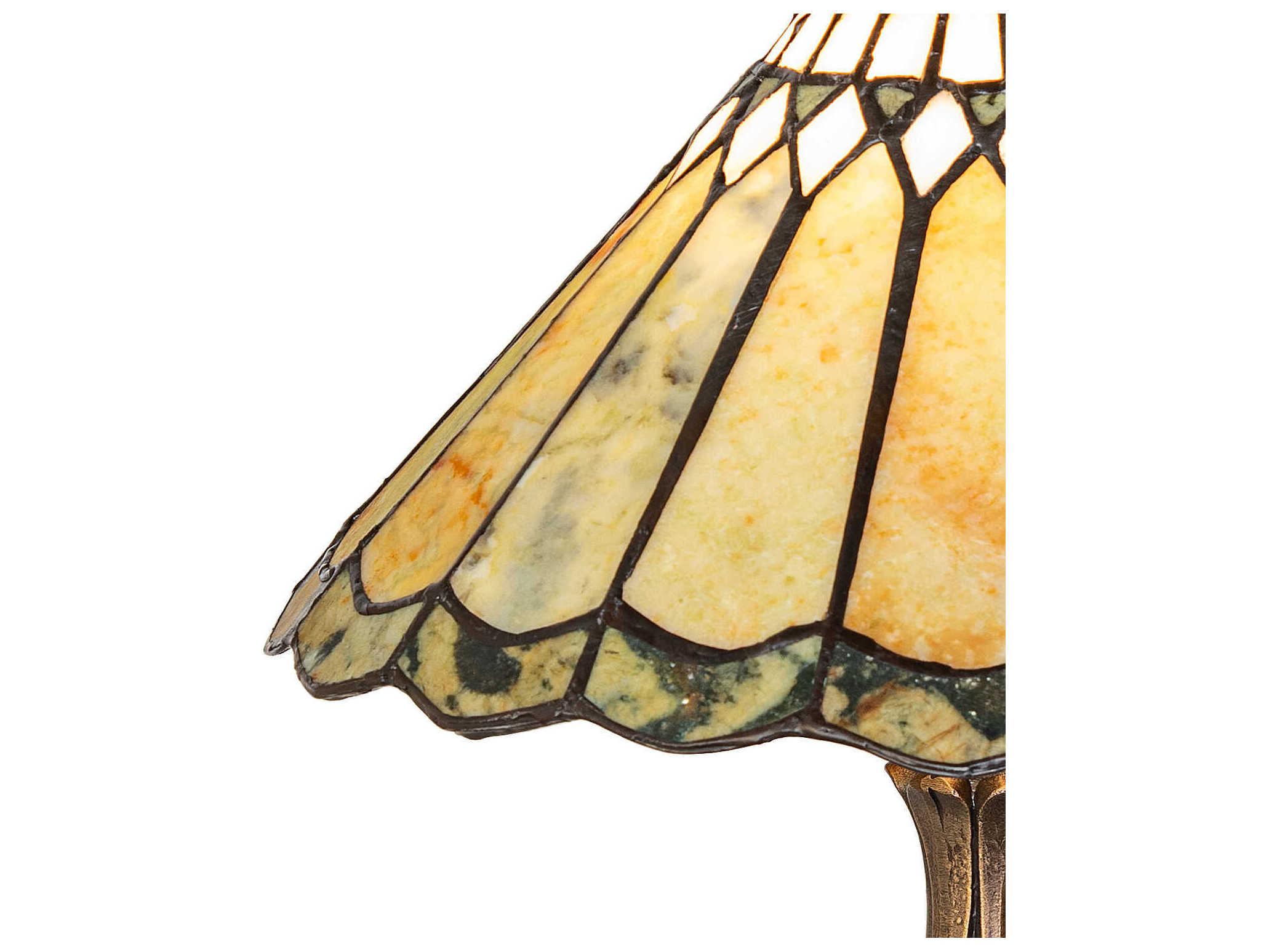 Meyda Carousel 1-Light Mahogany Bronze Table Lamp