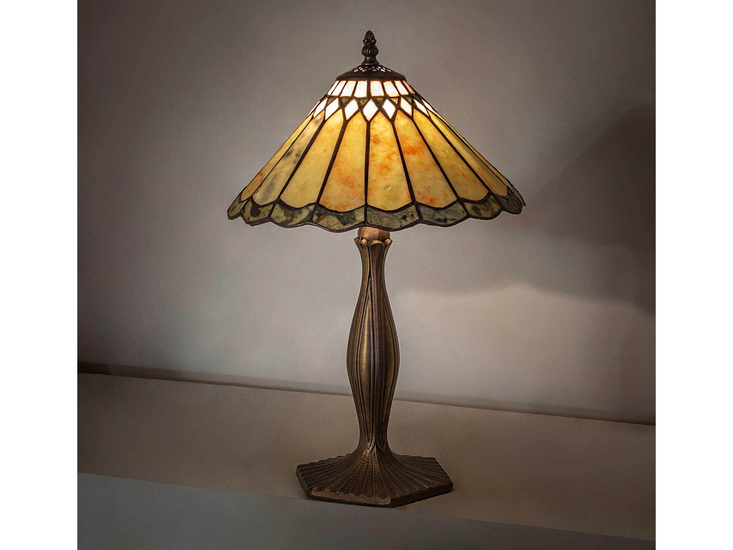 Meyda Carousel 1-Light Mahogany Bronze Table Lamp