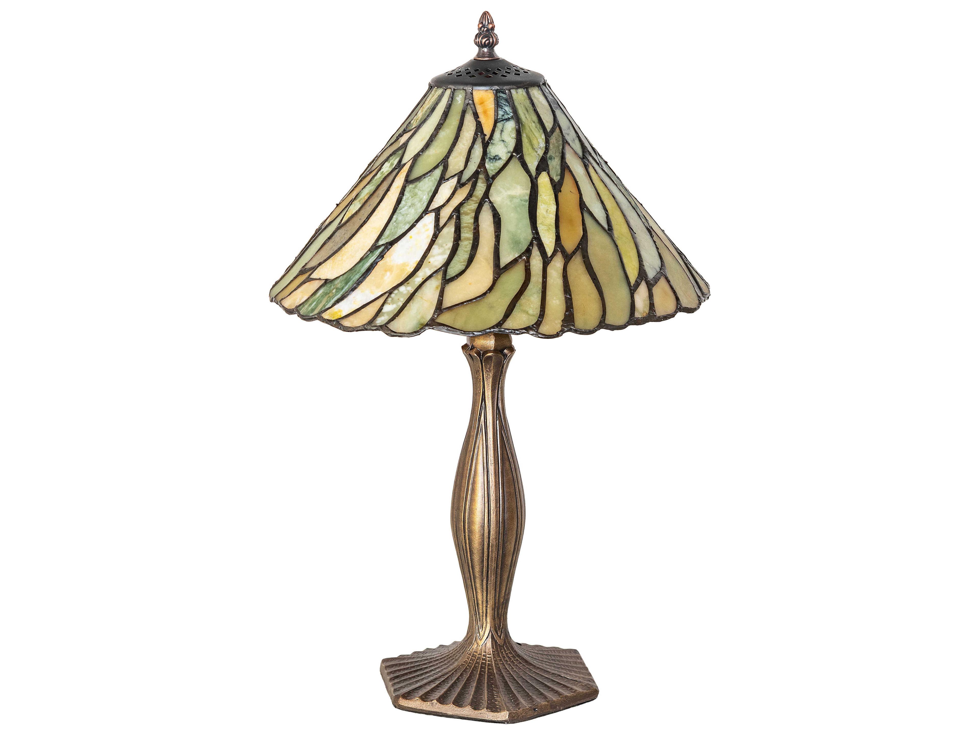 Meyda Willow 1-Light Mahogany Bronze Table Lamp