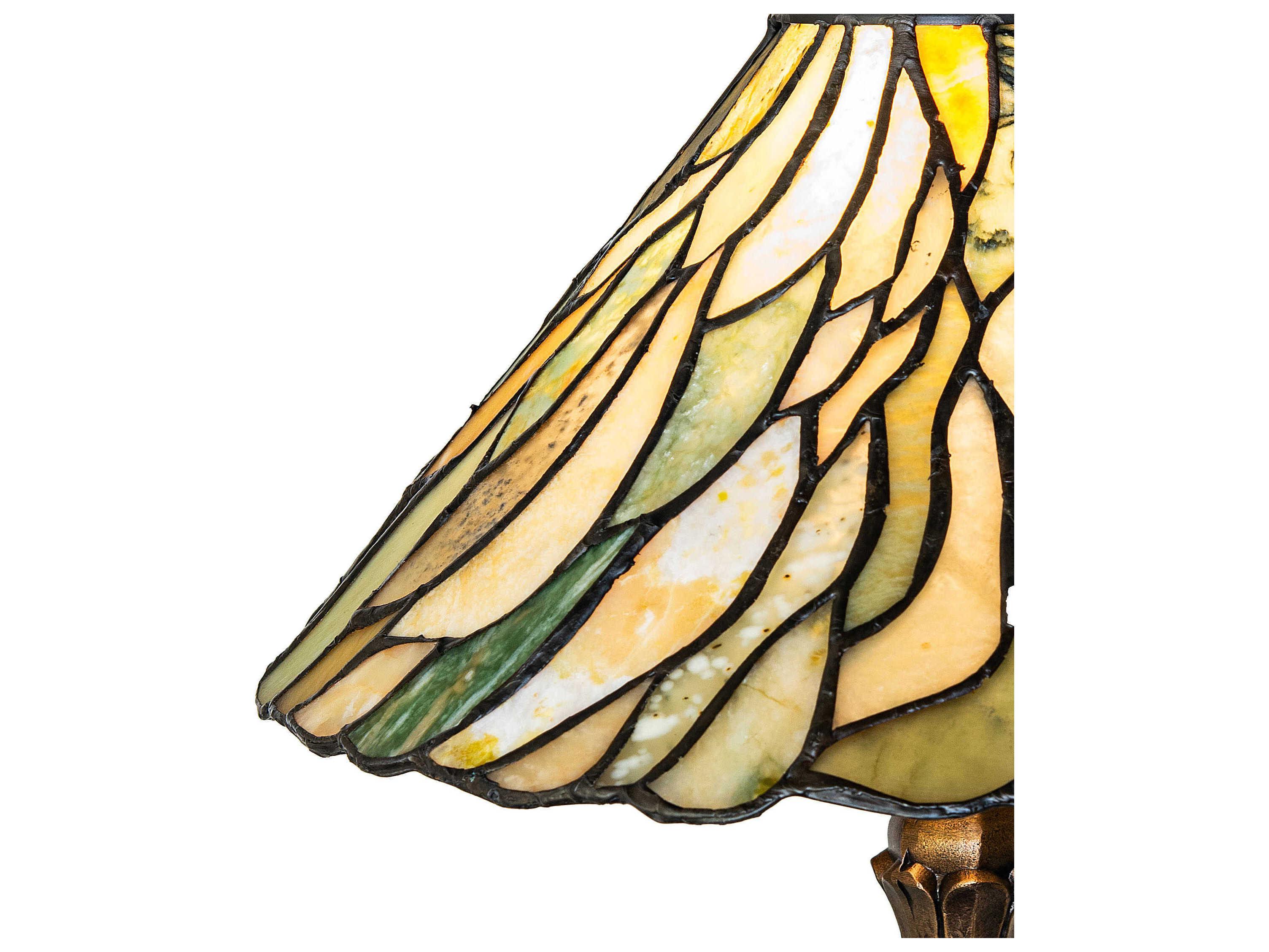 Meyda Willow 1-Light Mahogany Bronze Table Lamp