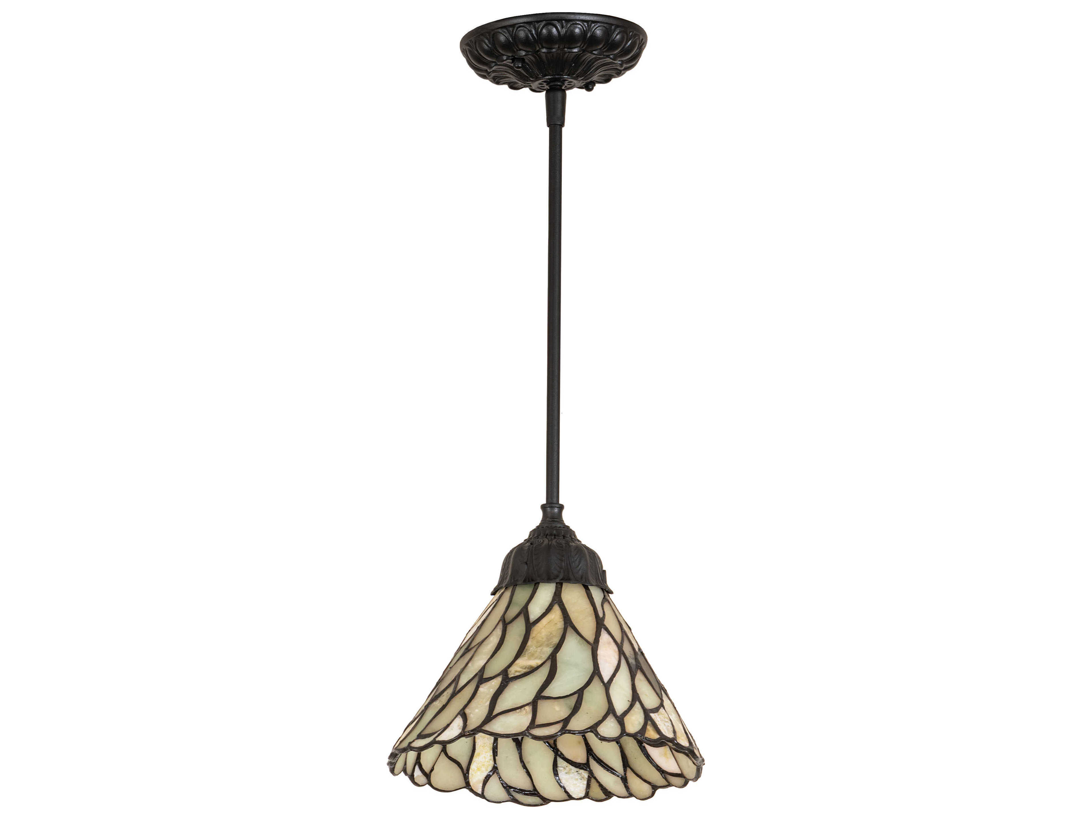 Meyda Willow 1-Light Mahogany Bronze Mini Pendant