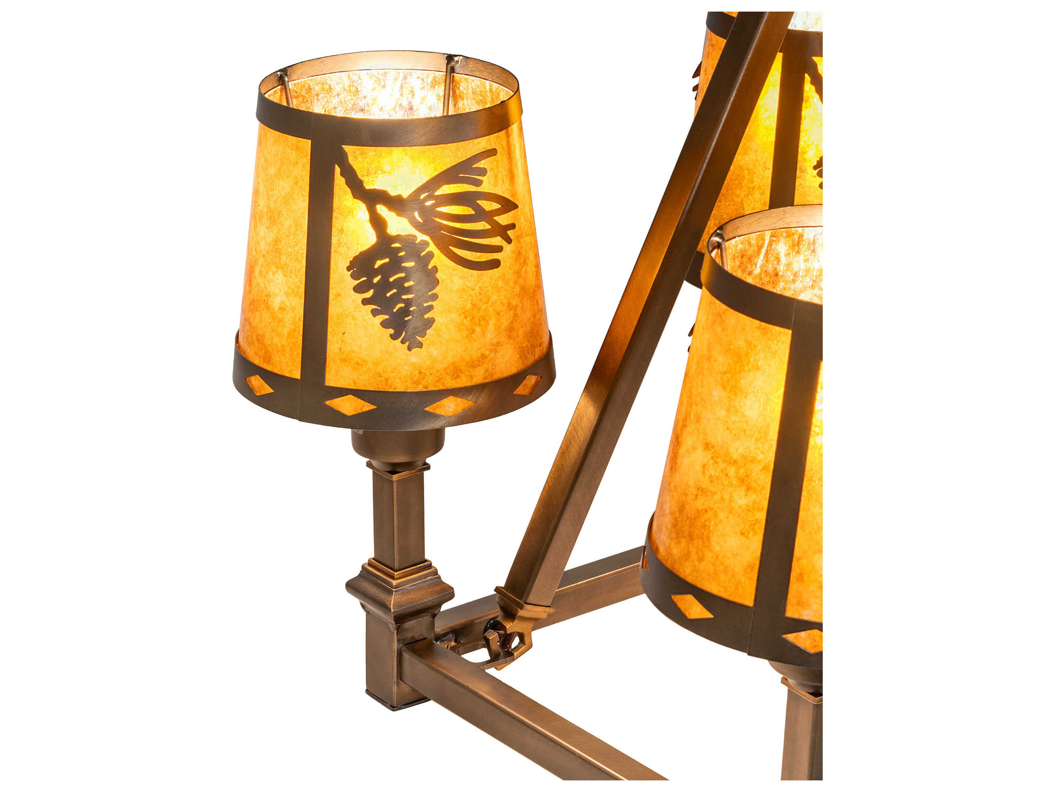 Meyda Balsam Pine 8-Light Antique Copper Island Pendant