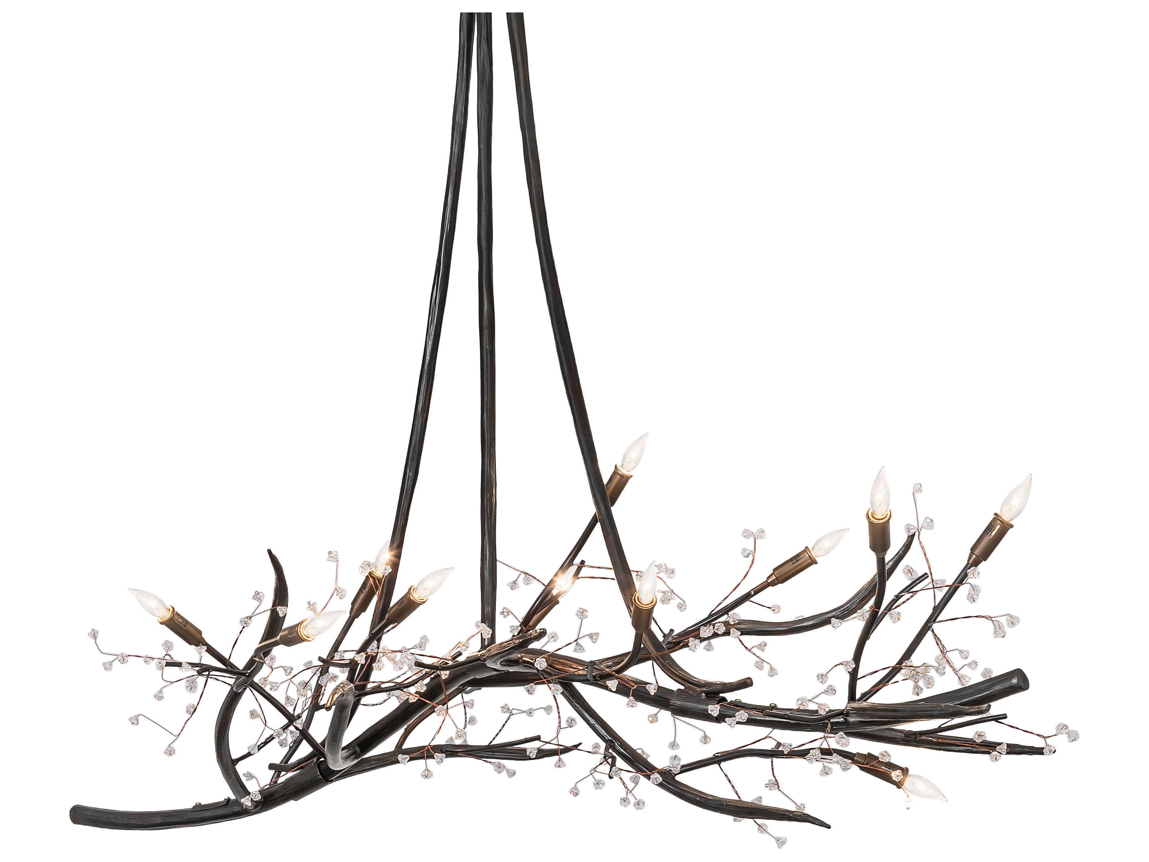 Meyda Winter Solstice 11-Light Dark Burnished Antique Copper Island Pendant