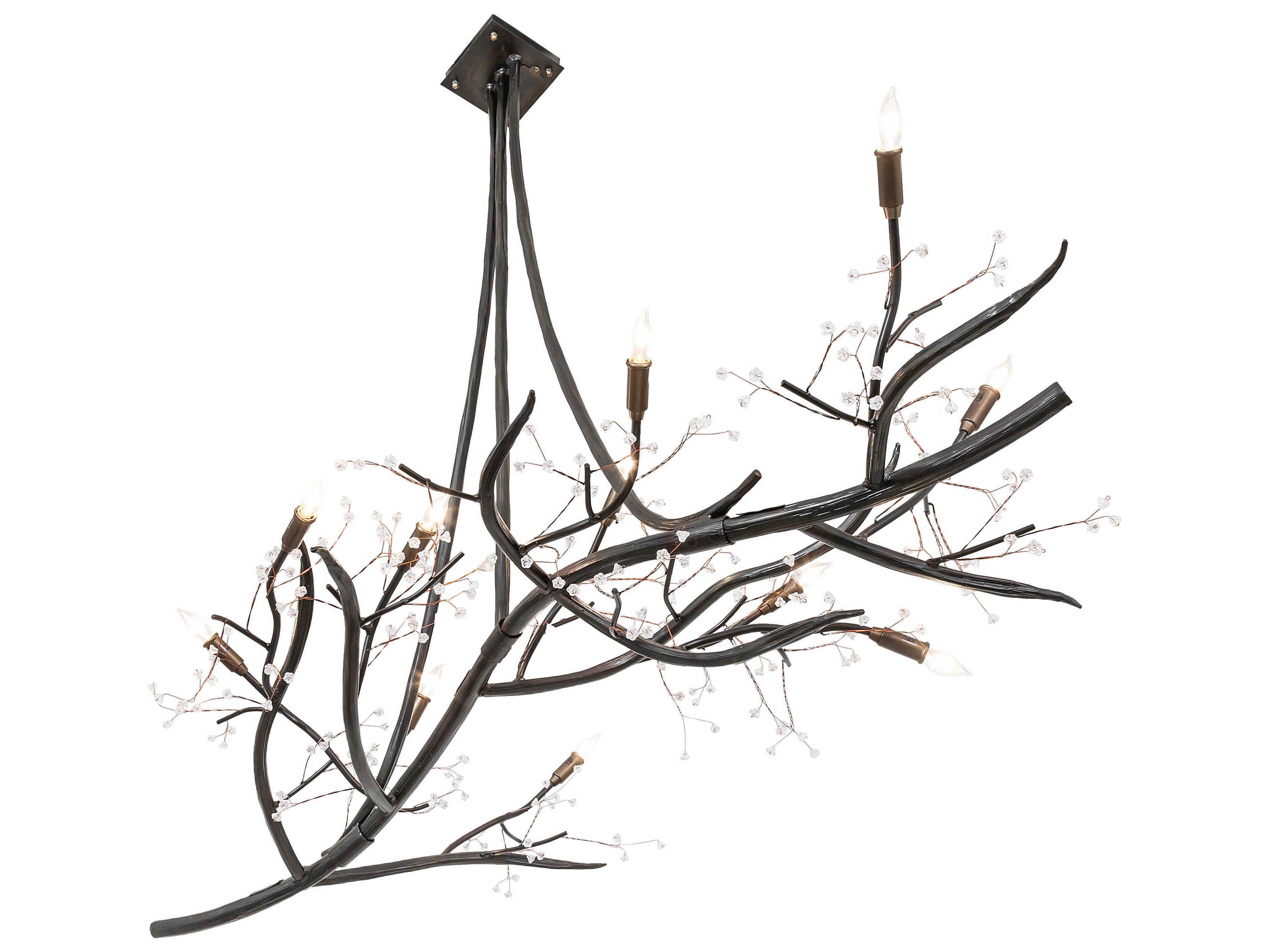 Meyda Winter Solstice 11-Light Dark Burnished Antique Copper Island Pendant