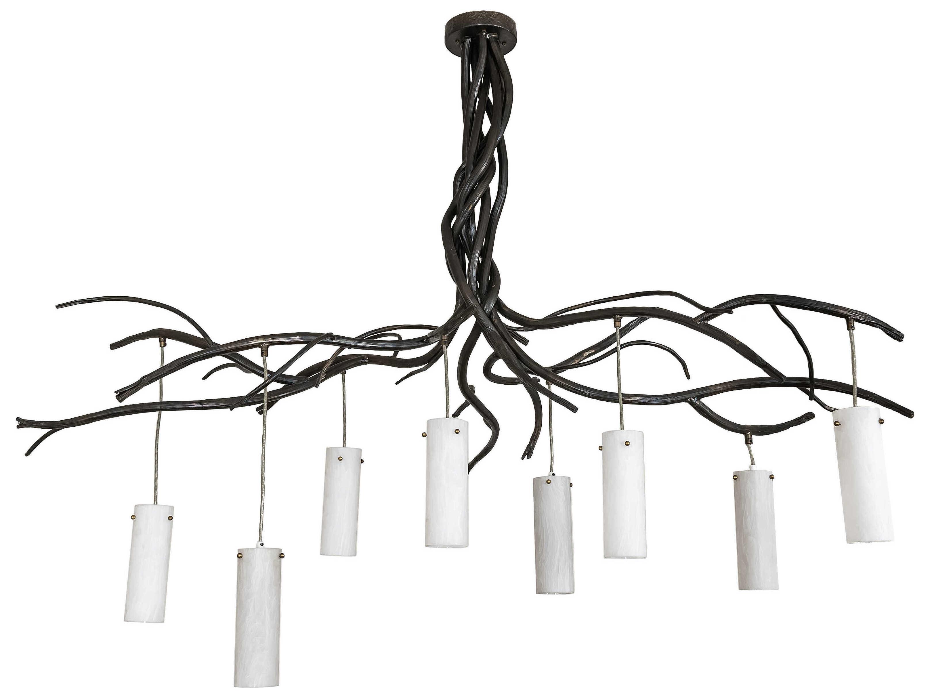 Meyda Winter Solstice 8-Light Dark Burnished Antique Copper Island Pendant