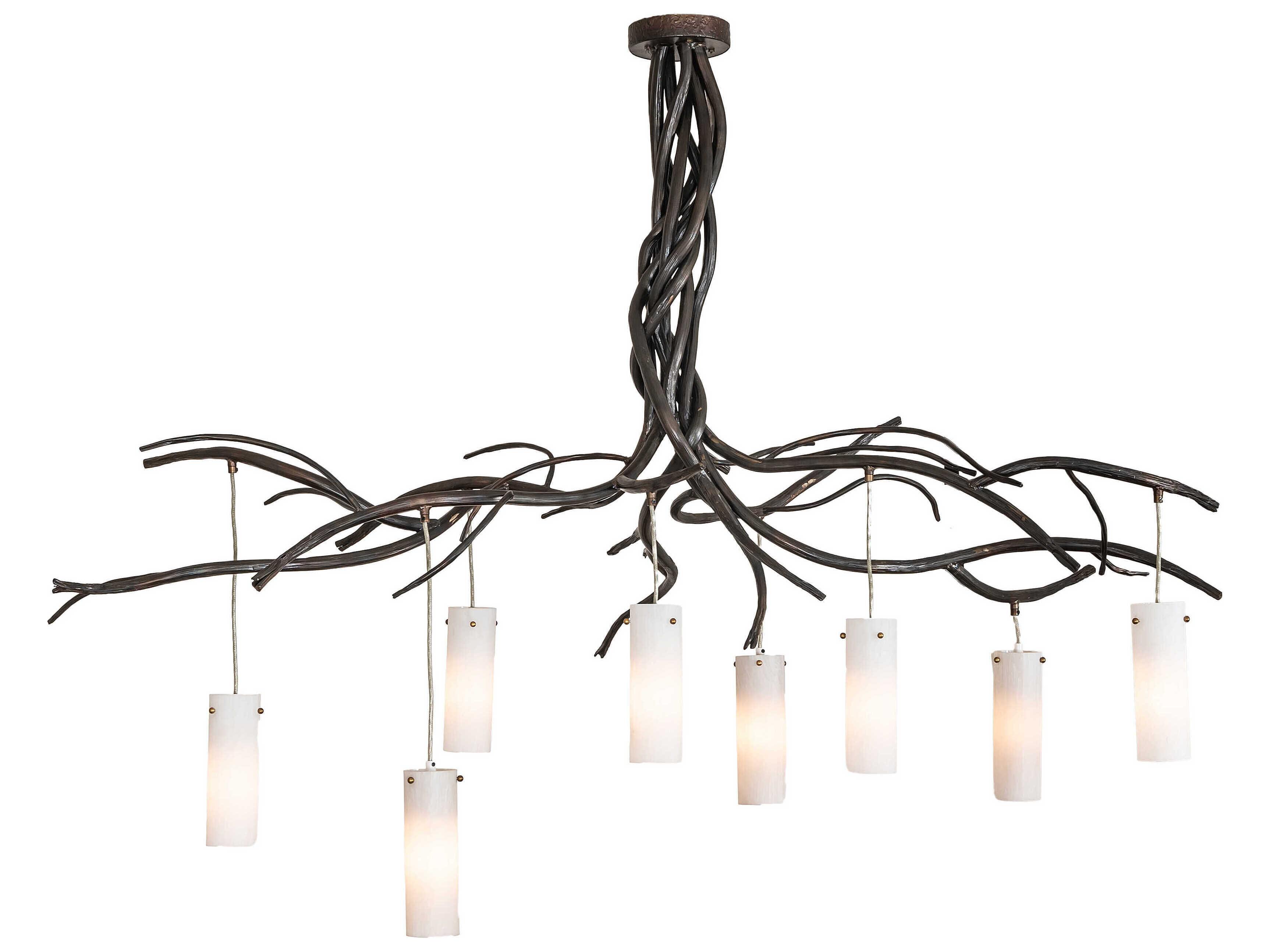 Meyda Winter Solstice 8-Light Dark Burnished Antique Copper Island Pendant