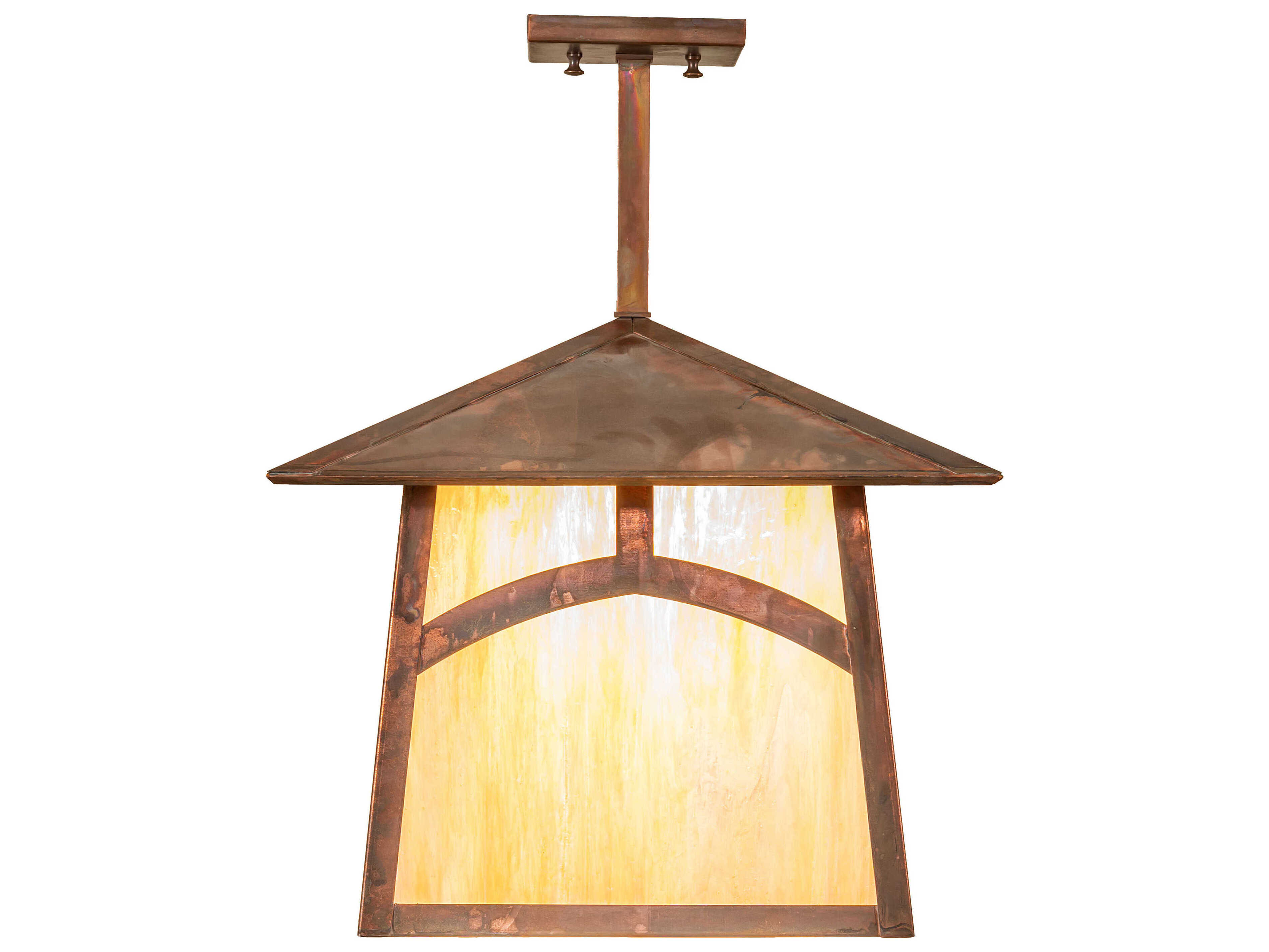 Meyda Stillwater 1-Light Vintage Copper Outdoor Hanging Light