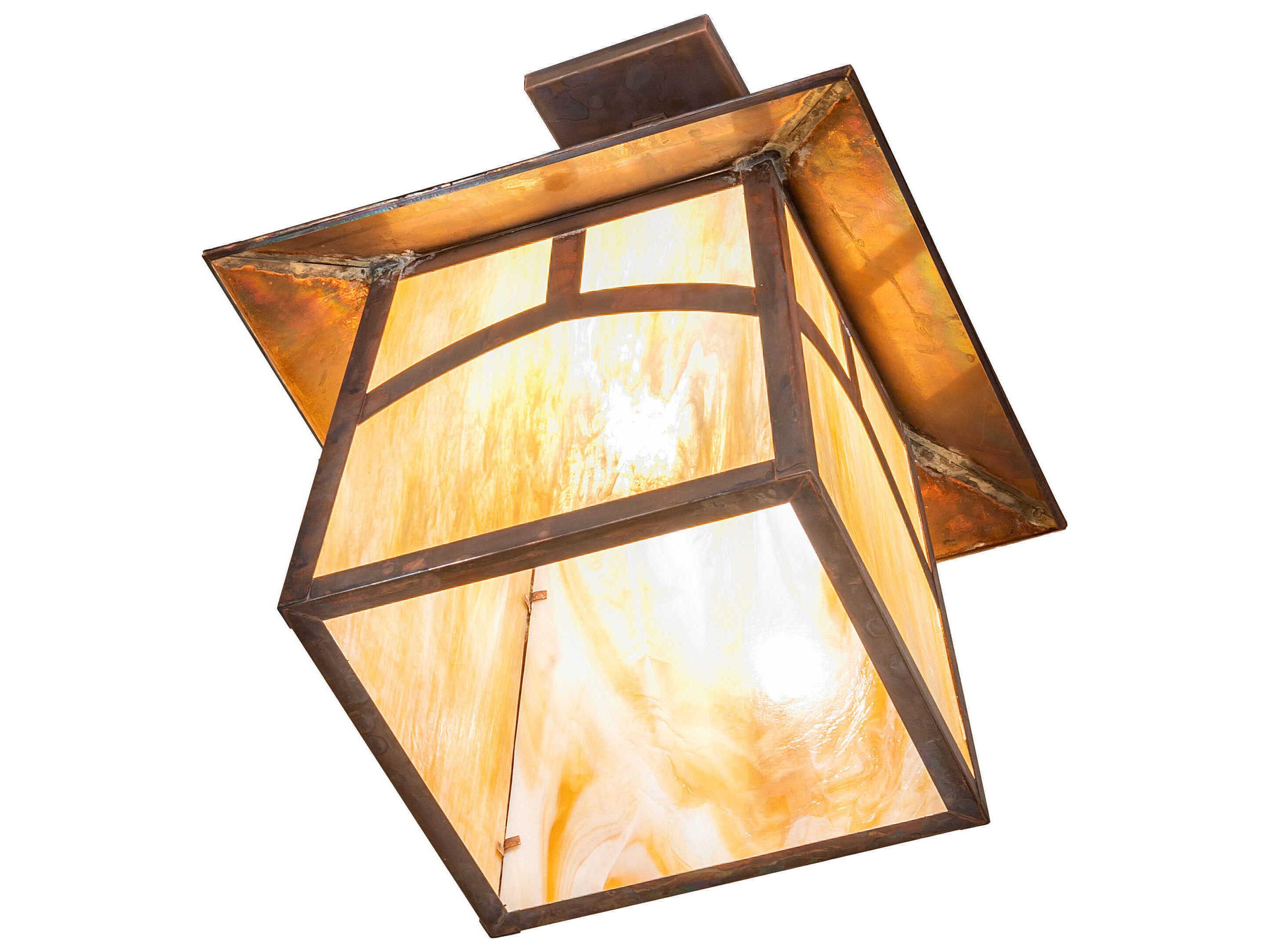 Meyda Stillwater 1-Light Vintage Copper Outdoor Hanging Light