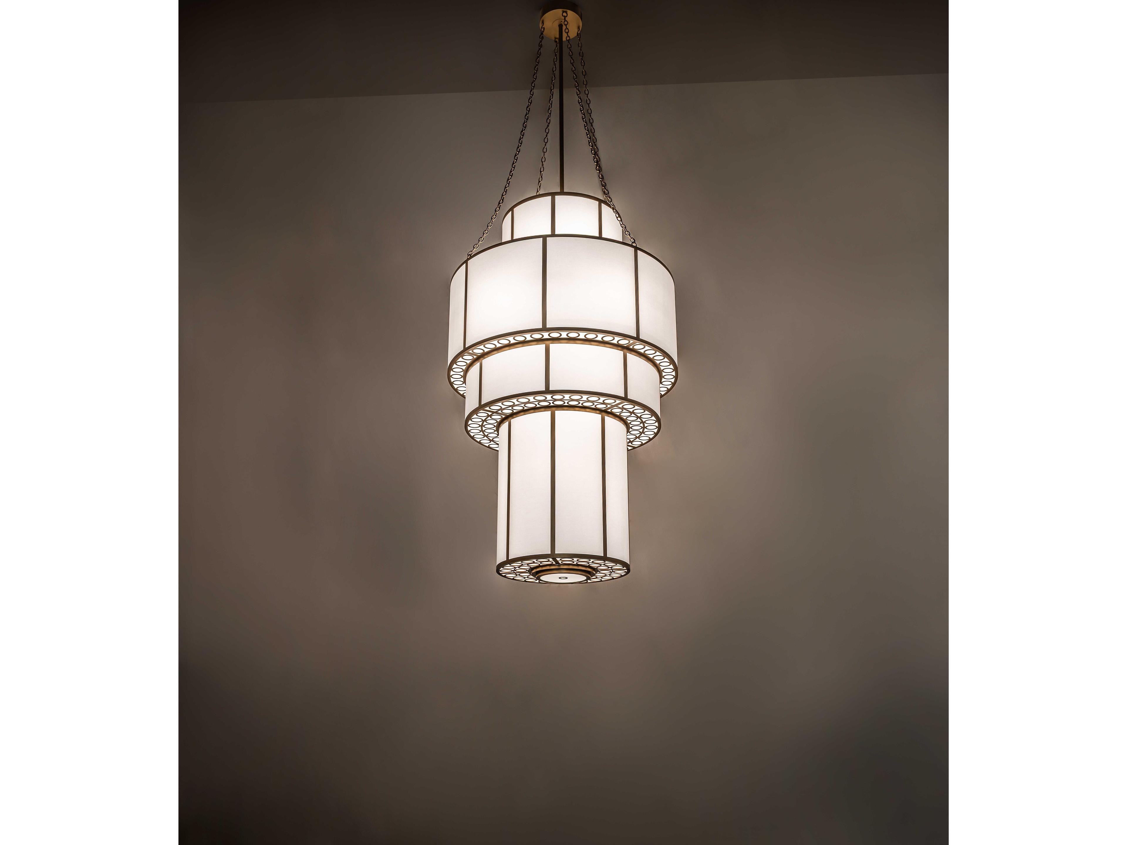 Meyda Jayne 16-Light White statuario Idalight Gold Tiered Pendant