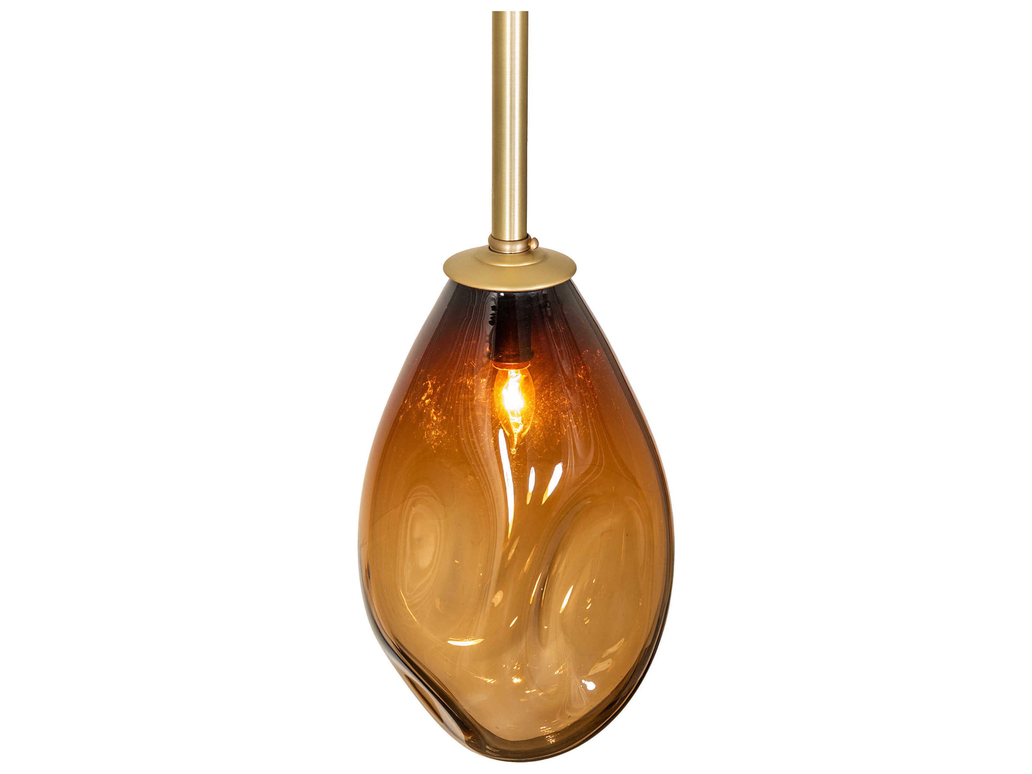 Meyda Celine 1-Light Brushed Brass Mini Pendant