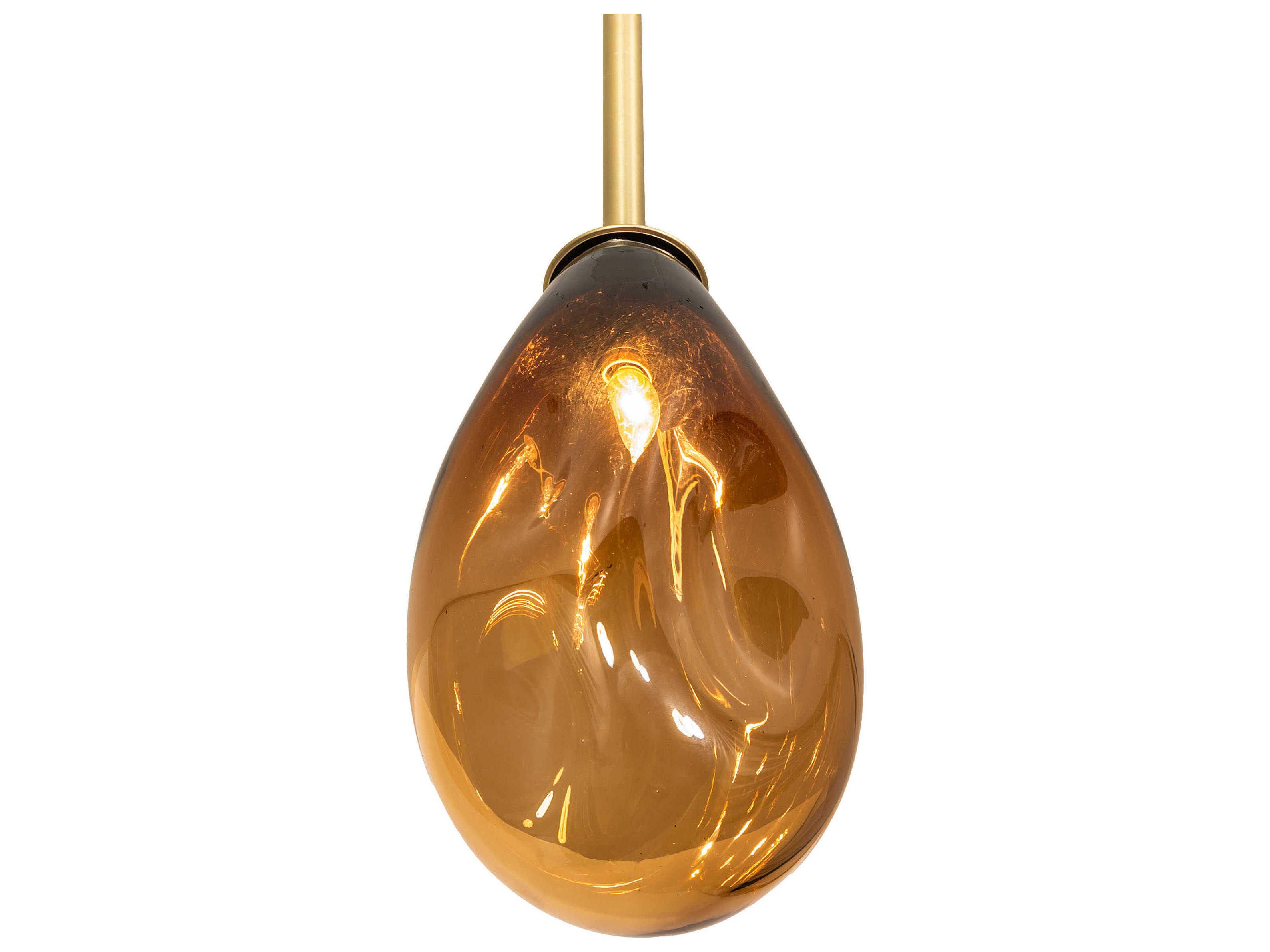 Meyda Celine 1-Light Brushed Brass Mini Pendant