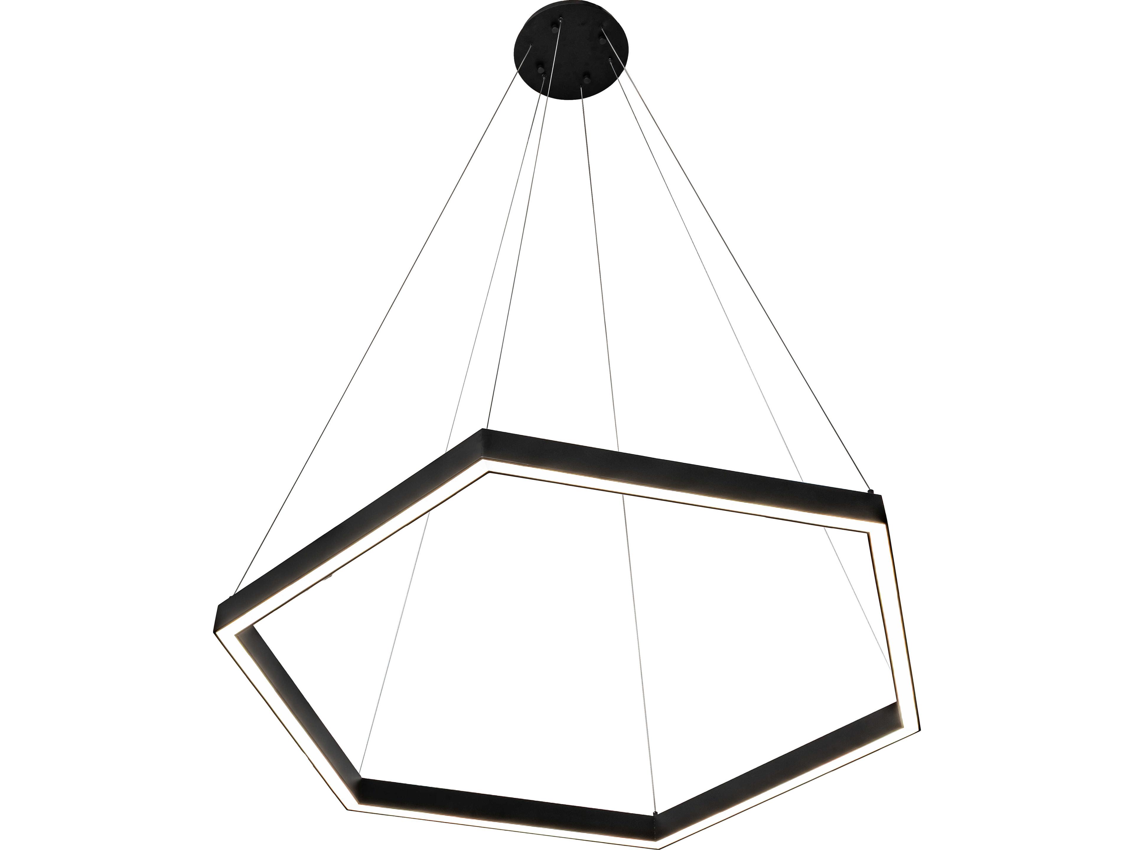 Meyda Anillo Statuario Idalight Black Geometric Pendant