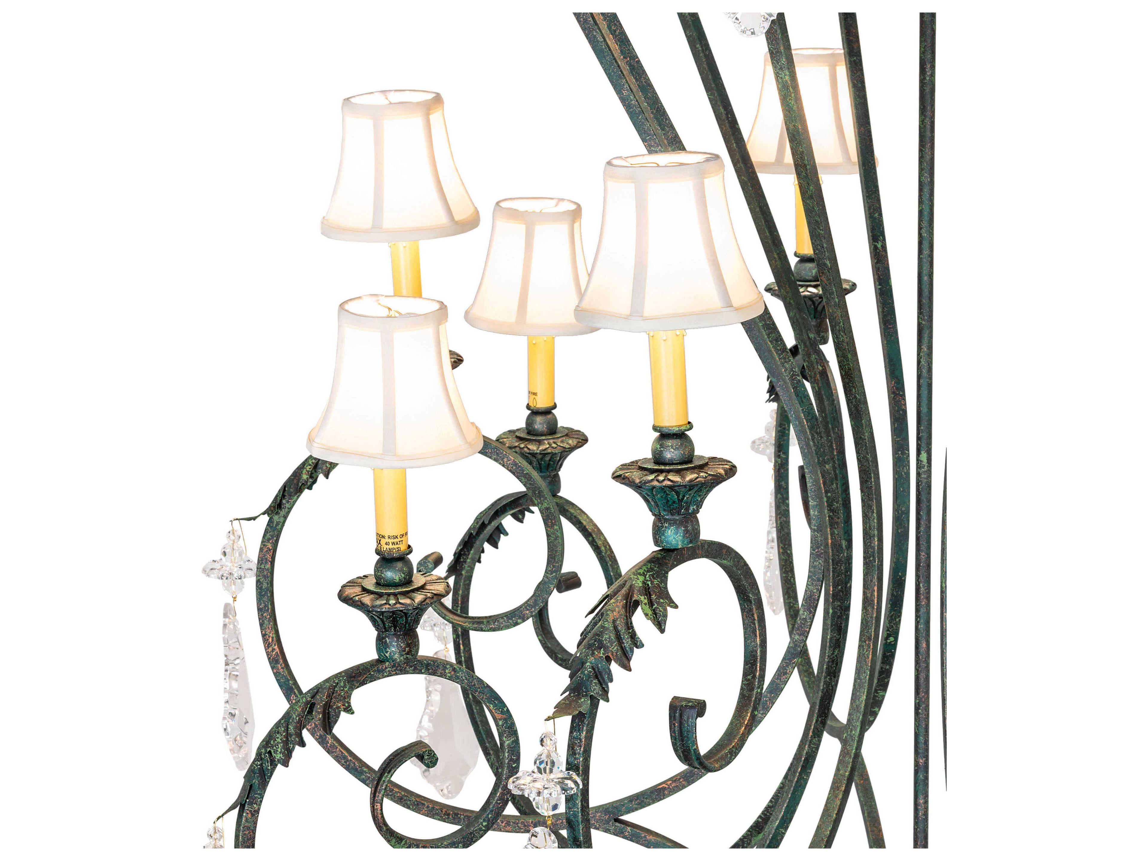 Meyda Josephine 10-Light Golden Verde Chandelier
