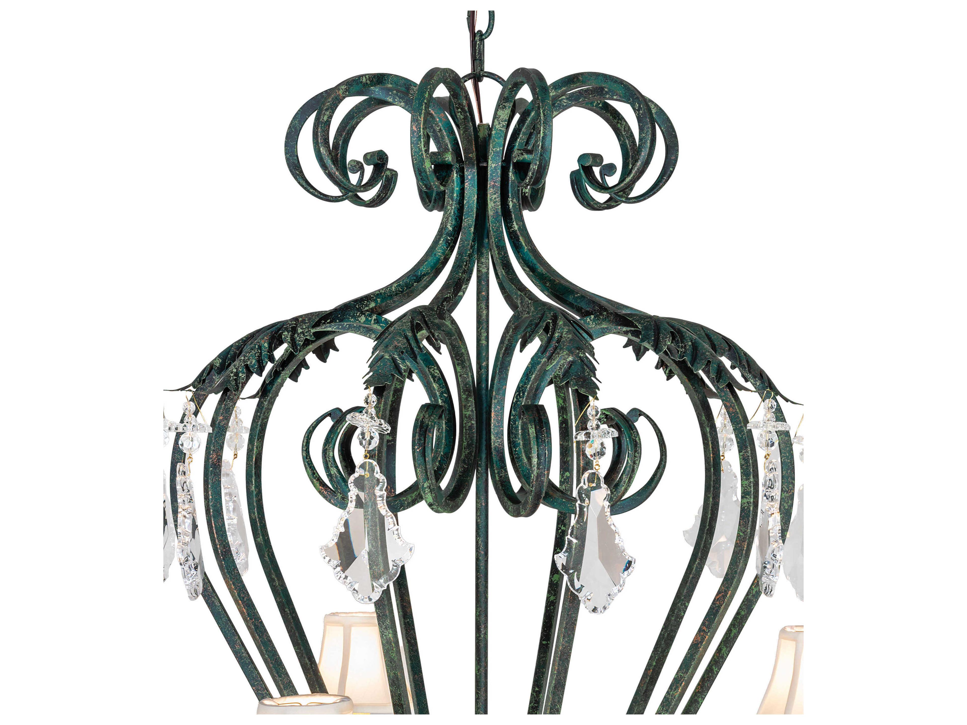Meyda Josephine 10-Light Golden Verde Chandelier