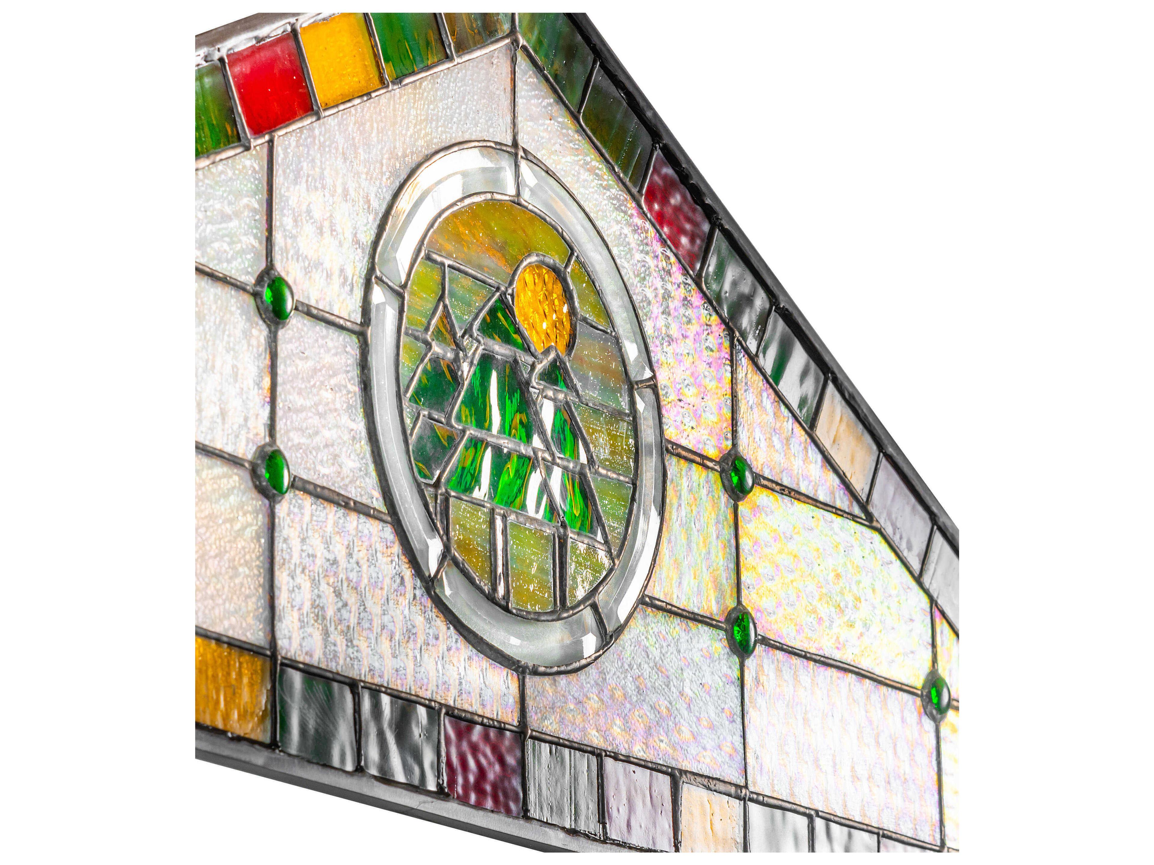 Meyda Woodland Stained Glass Transom Window