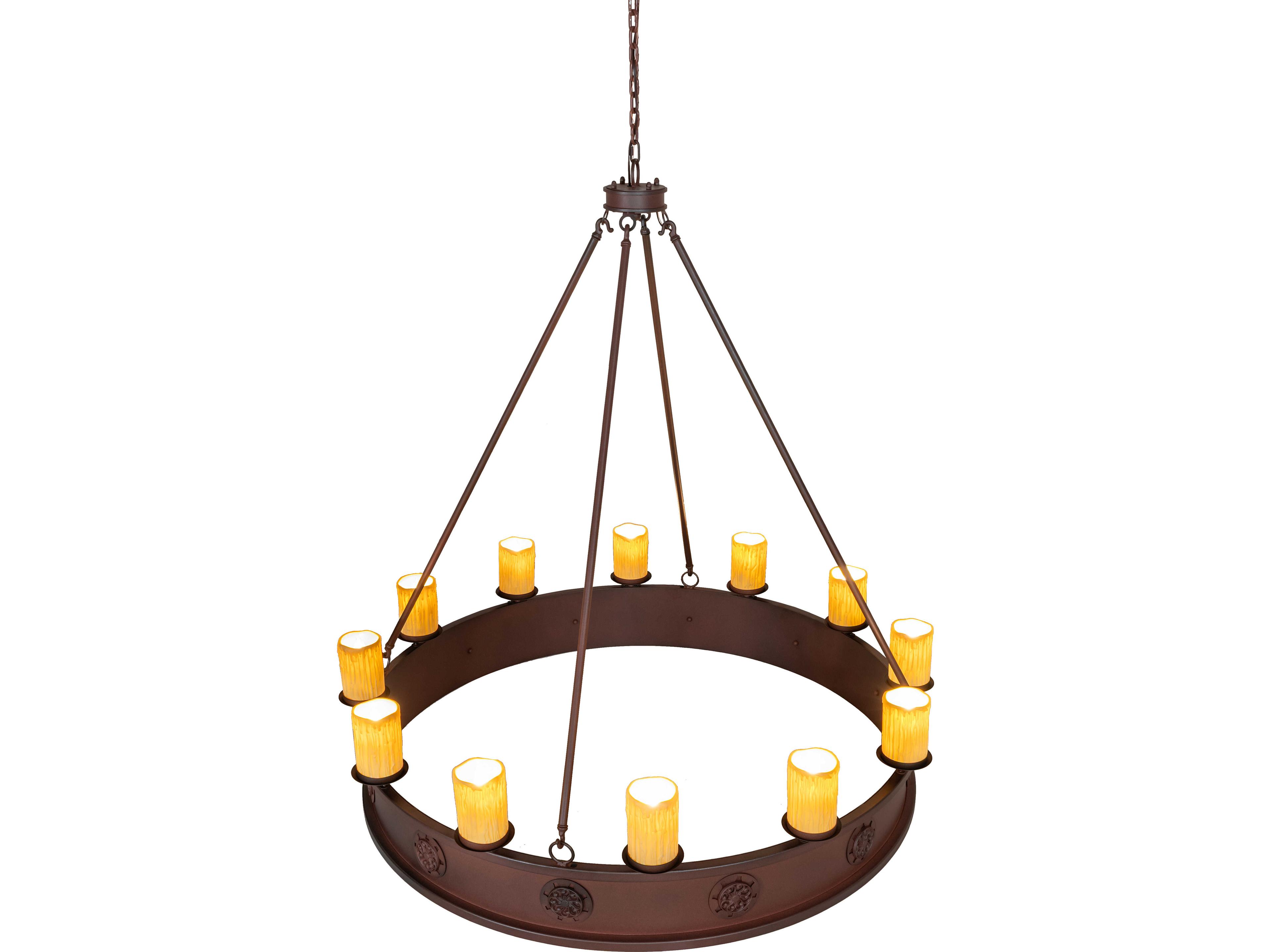 Meyda Lorenzo 12-Light Brown Traditional Cylinder Chandelier