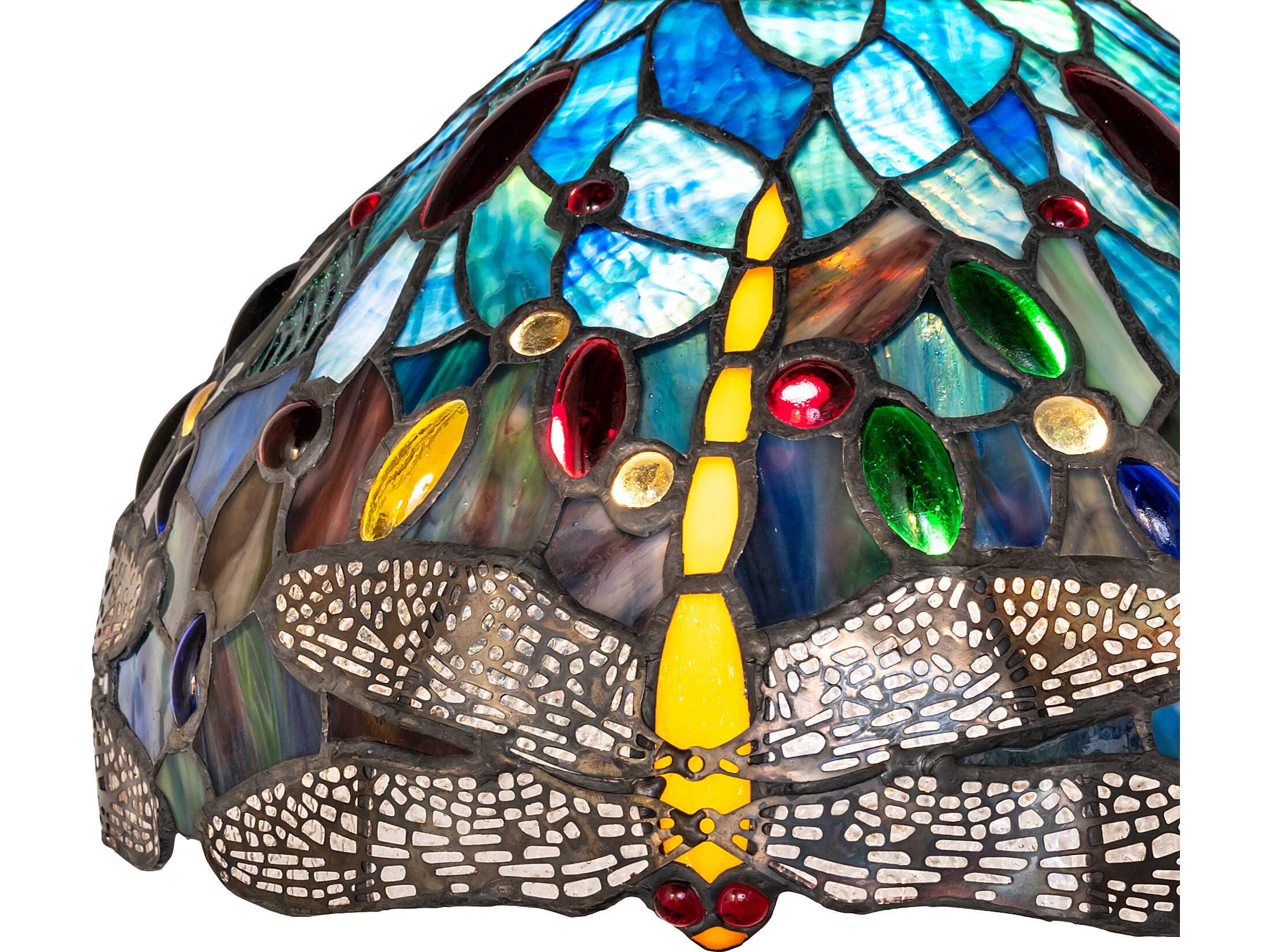 Meyda Tiffany Hanging Head Dragonfly Stained Glass