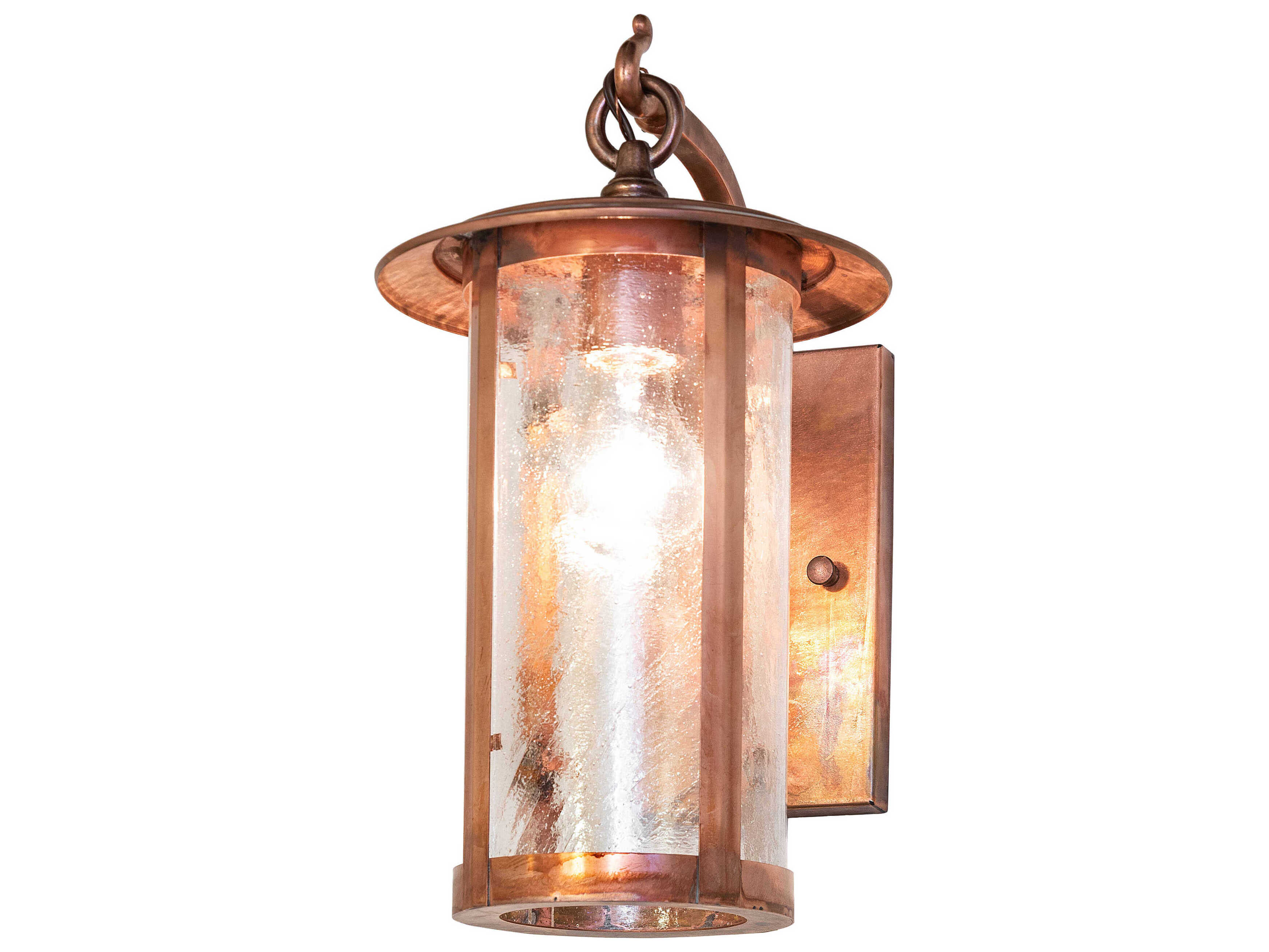 Meyda Fulton 1-Light Vintage Copper Outdoor Wall Light