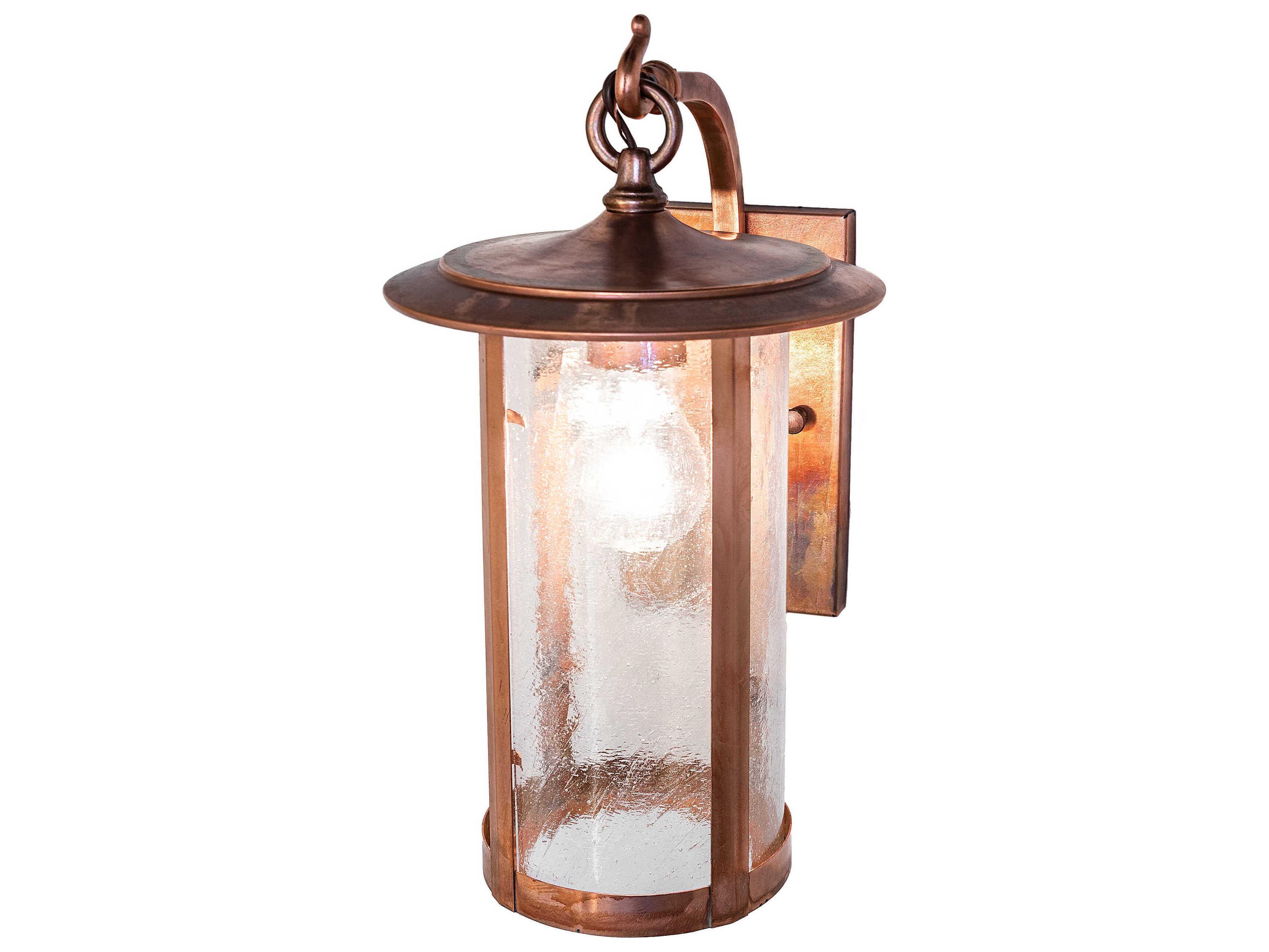 Meyda Fulton 1-Light Vintage Copper Outdoor Wall Light