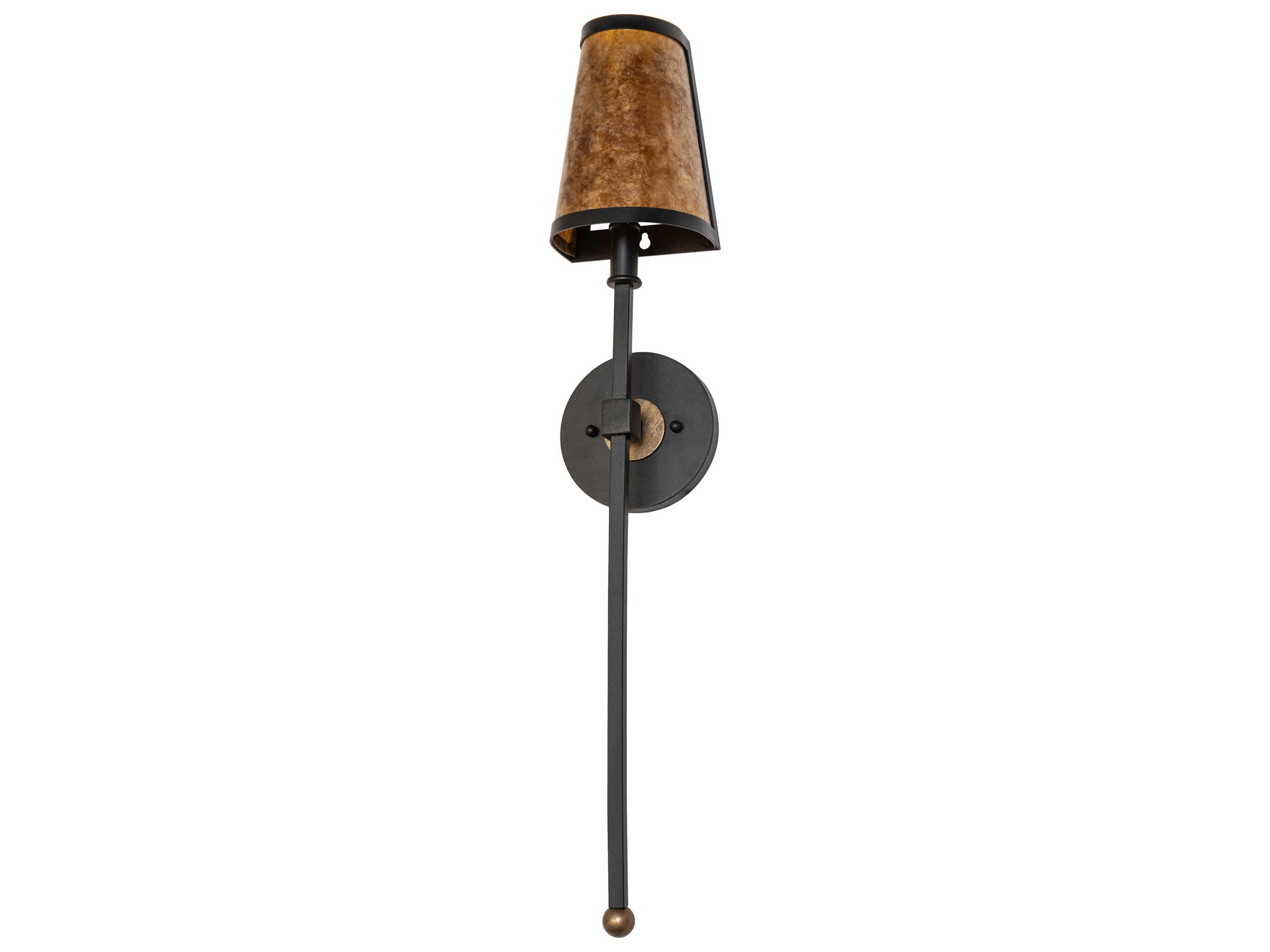 Meyda Verheven 1-Light Textured Black Brushed Gold Wall Sconce