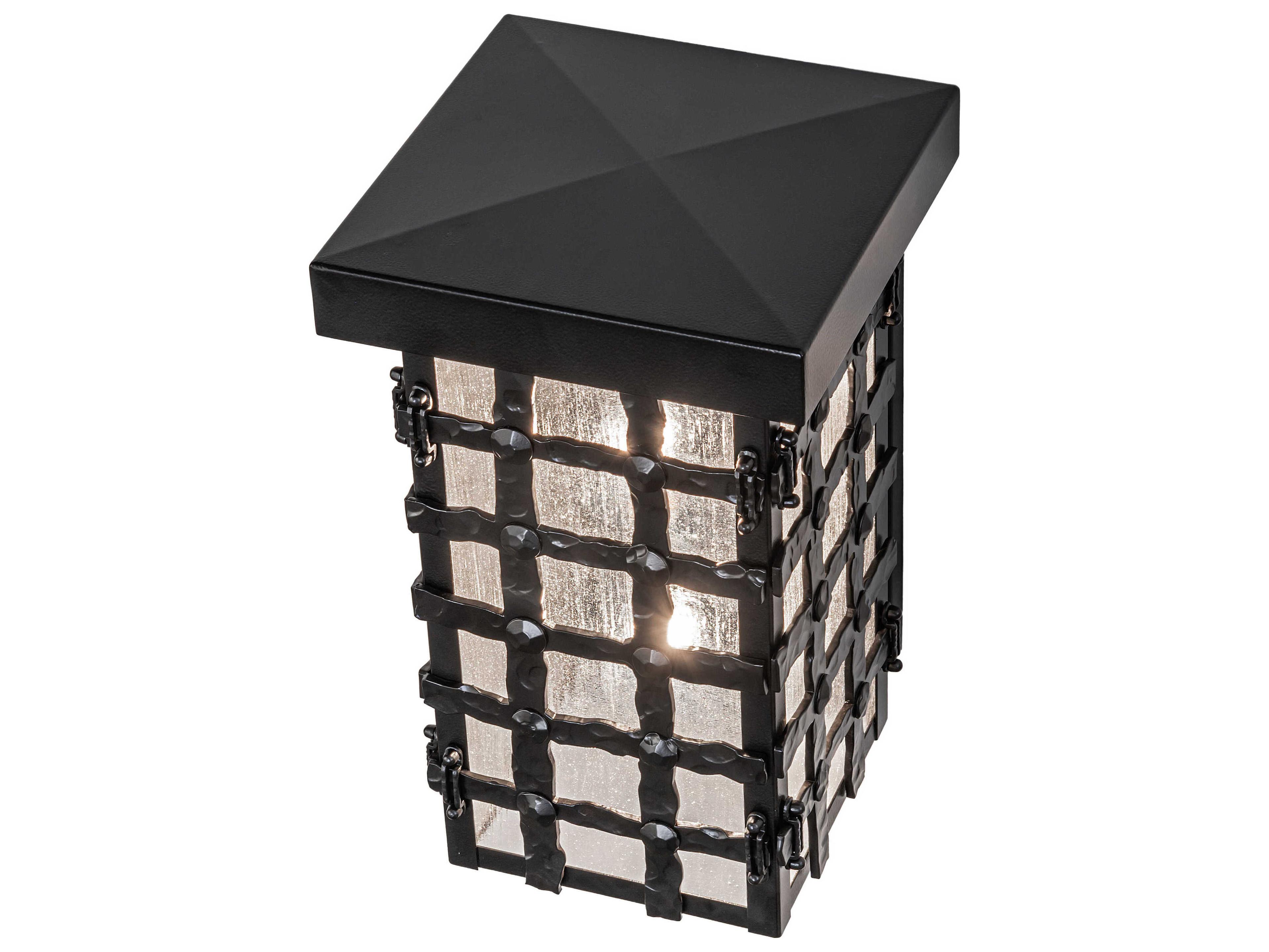 Meyda Clavos 2-Light Black Satin Wrought Iron Outdoor Wall Light
