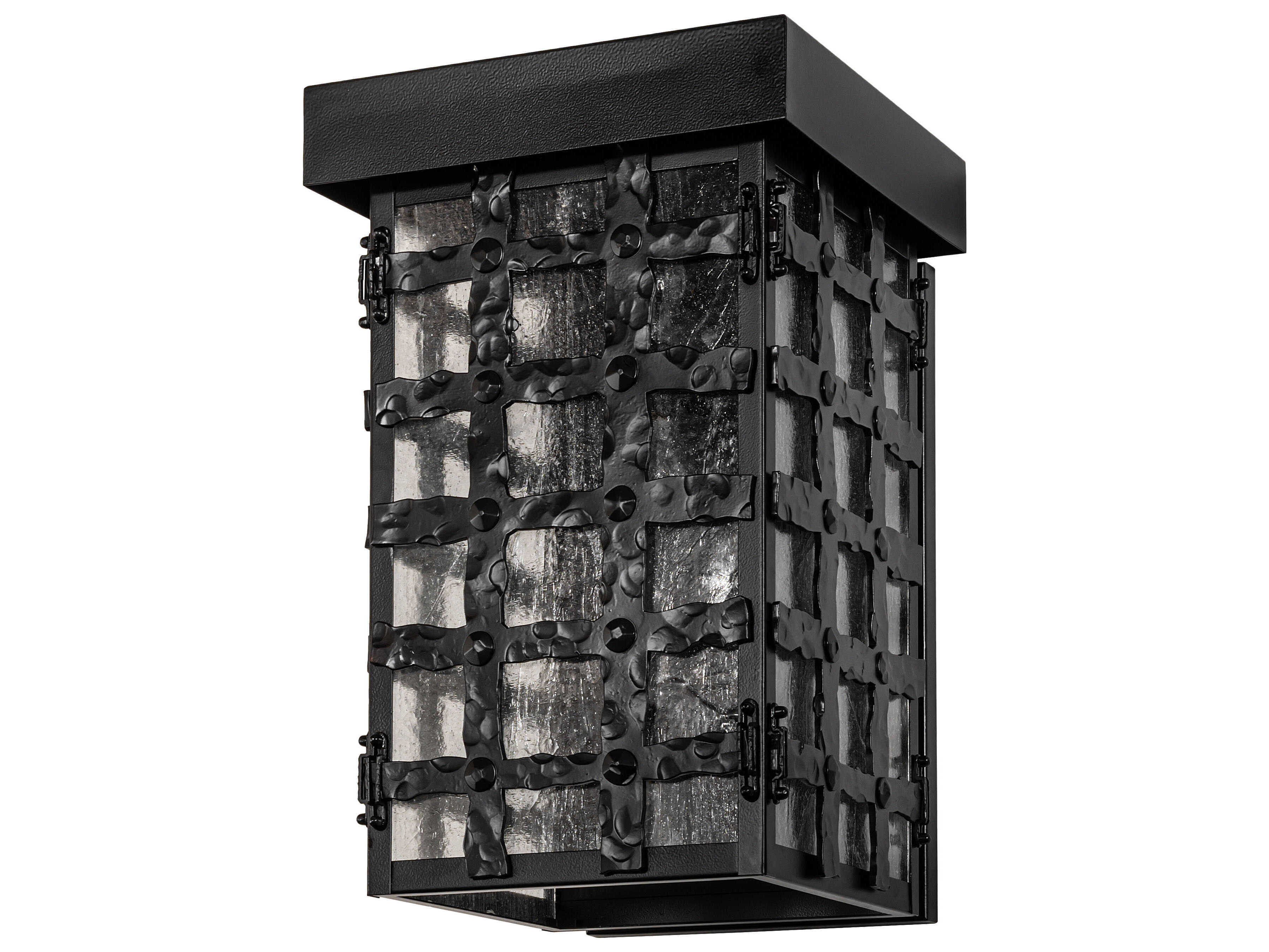 Meyda Clavos 4-Light Black Satin Wrought Iron Outdoor Wall Light