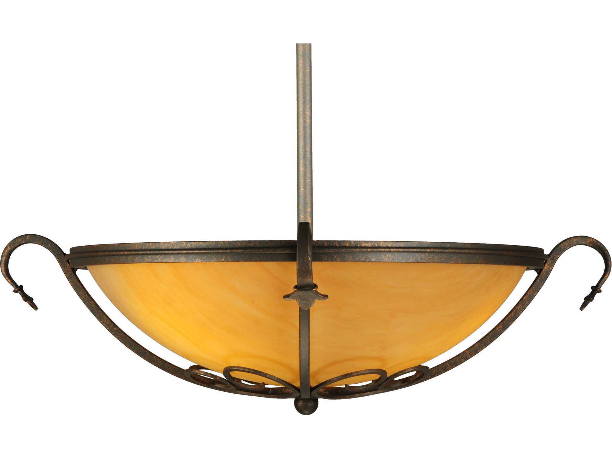 Meyda Alaine 3-Light Gilded Tobacco Pendant
