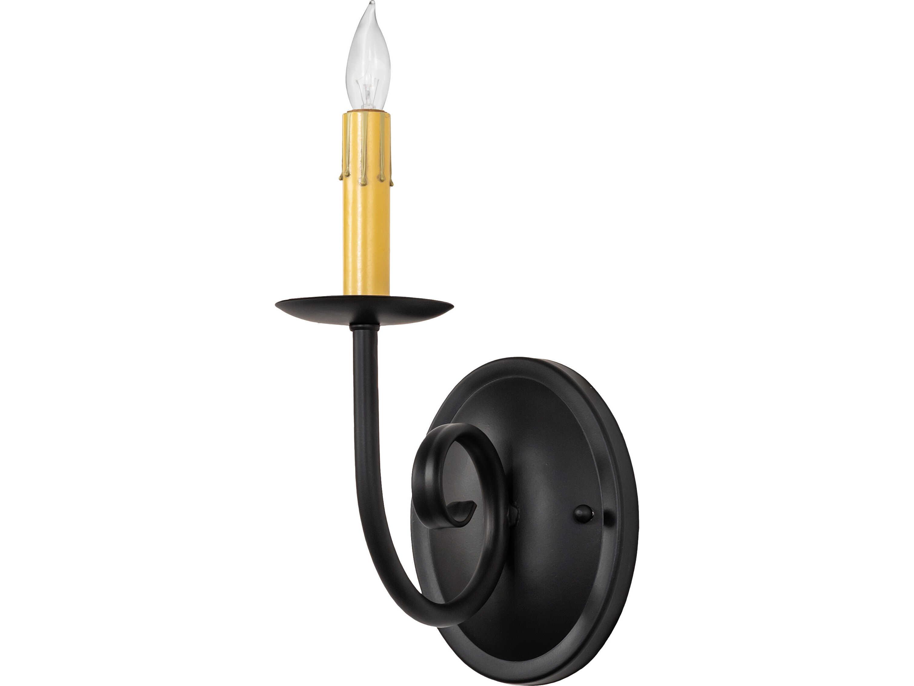 Meyda Squire 1-Light Blackwash Traditional Wall Sconce