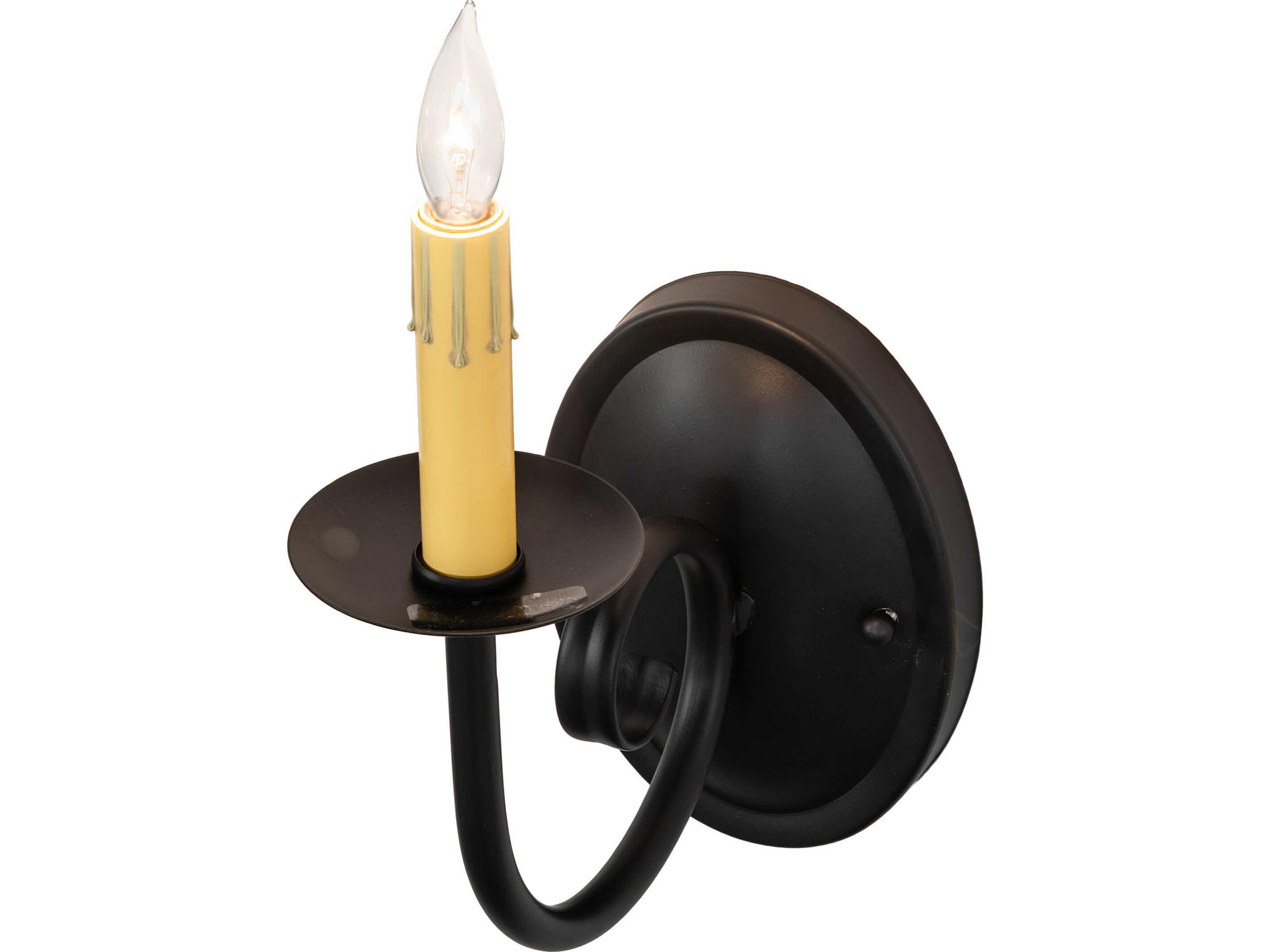 Meyda Squire 1-Light Blackwash Traditional Wall Sconce