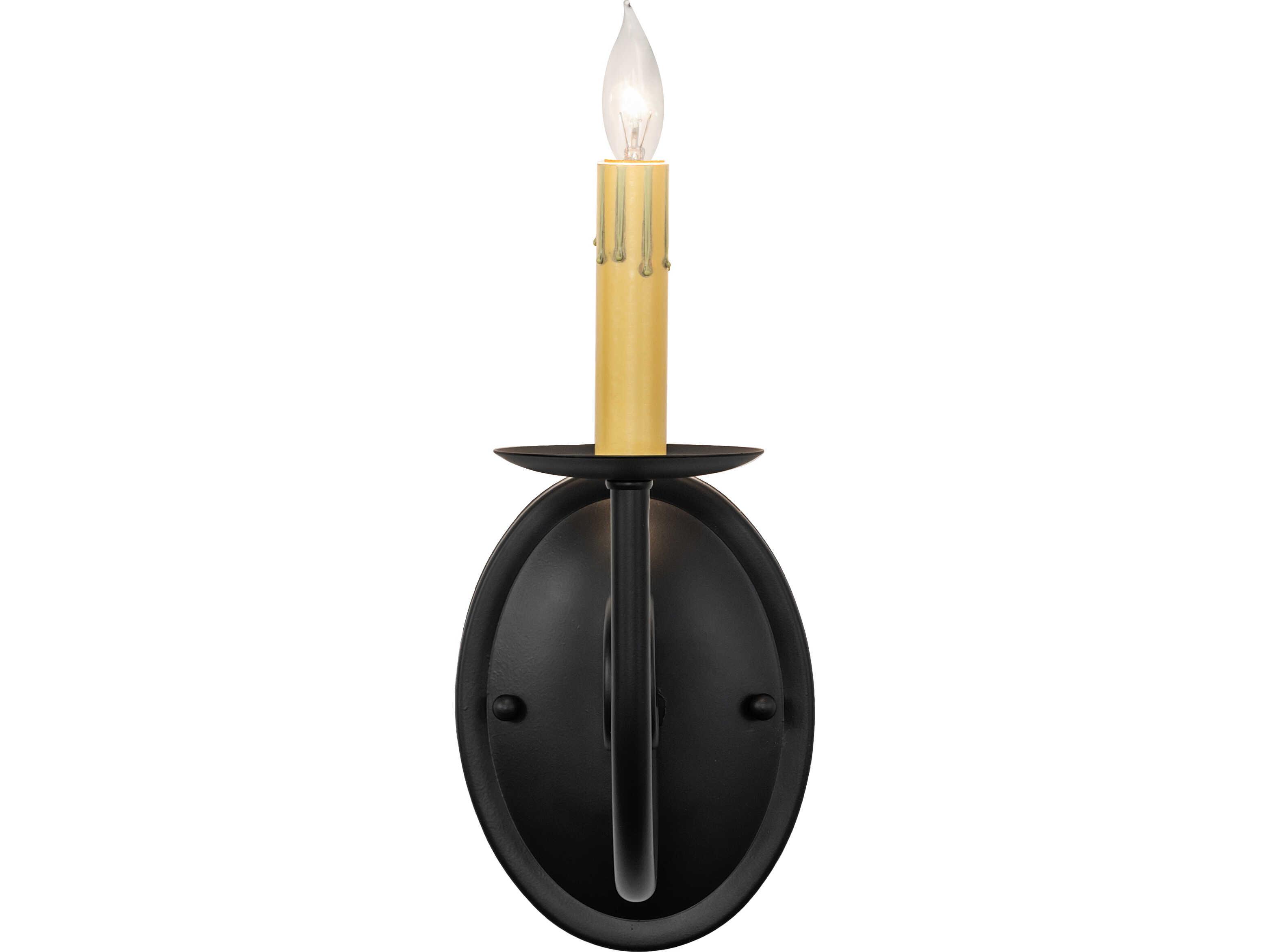 Meyda Squire 1-Light Blackwash Traditional Wall Sconce