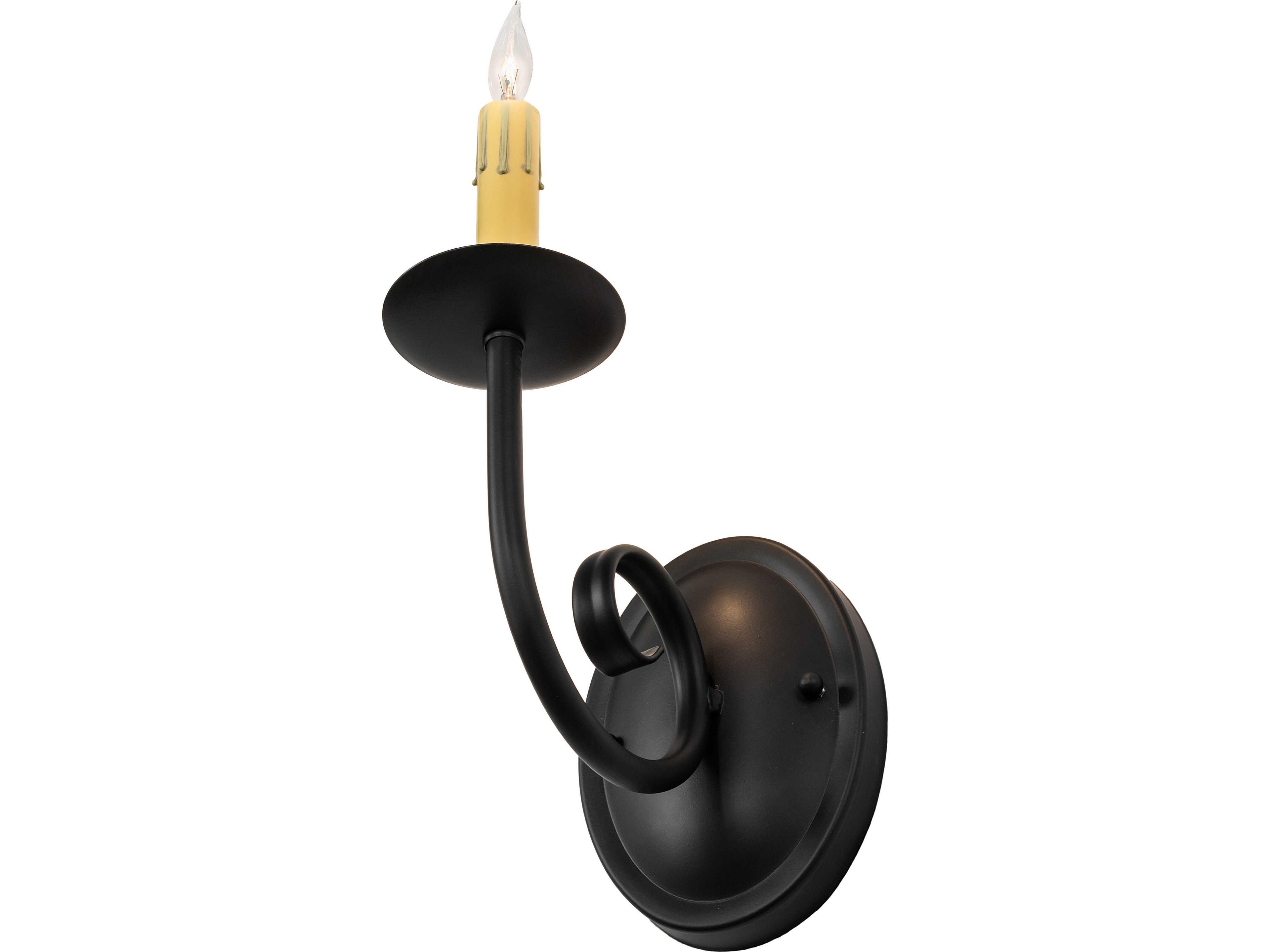 Meyda Squire 1-Light Blackwash Traditional Wall Sconce