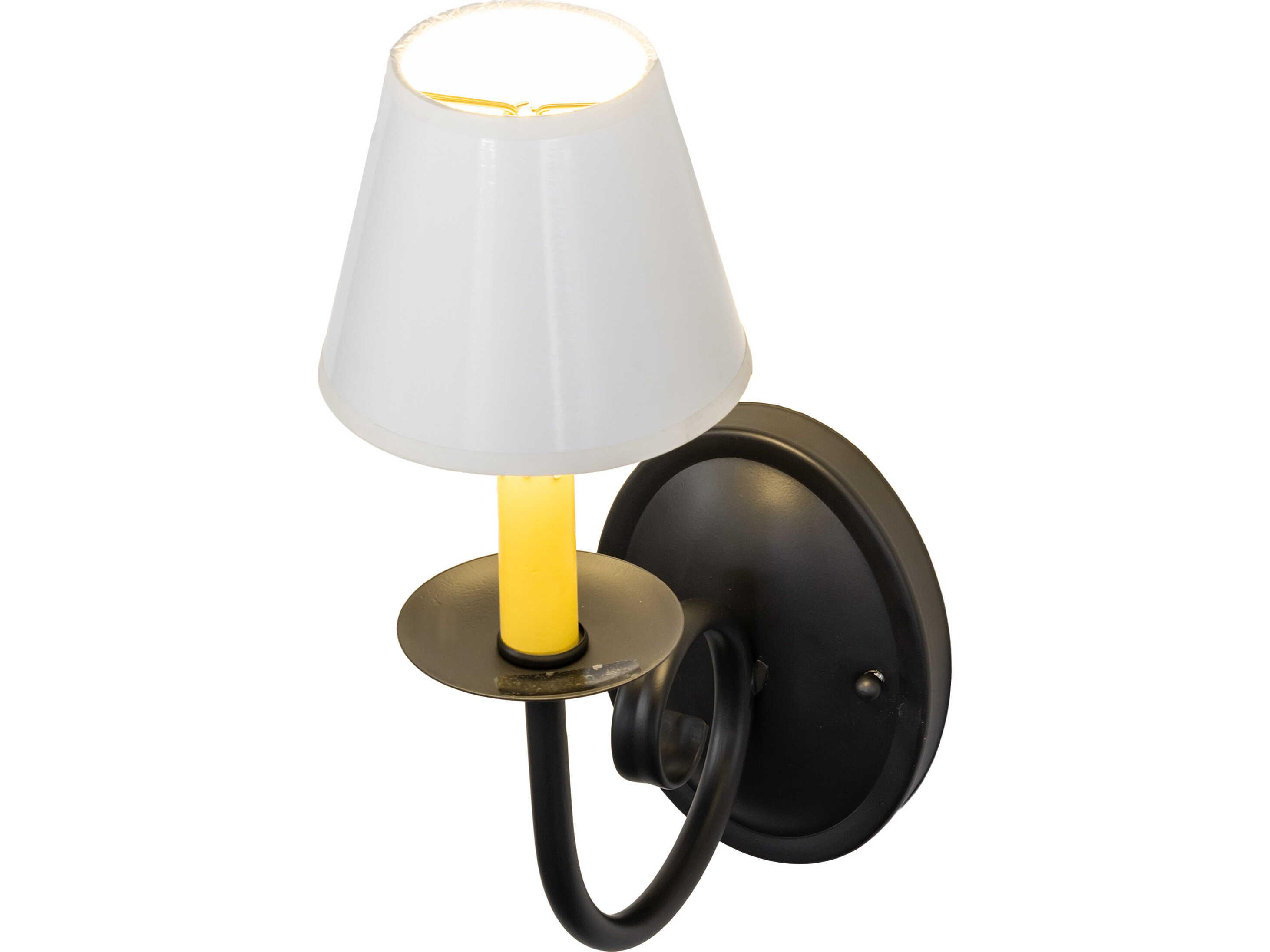 Meyda Squire 1-Light Black Traditional Wall Sconce