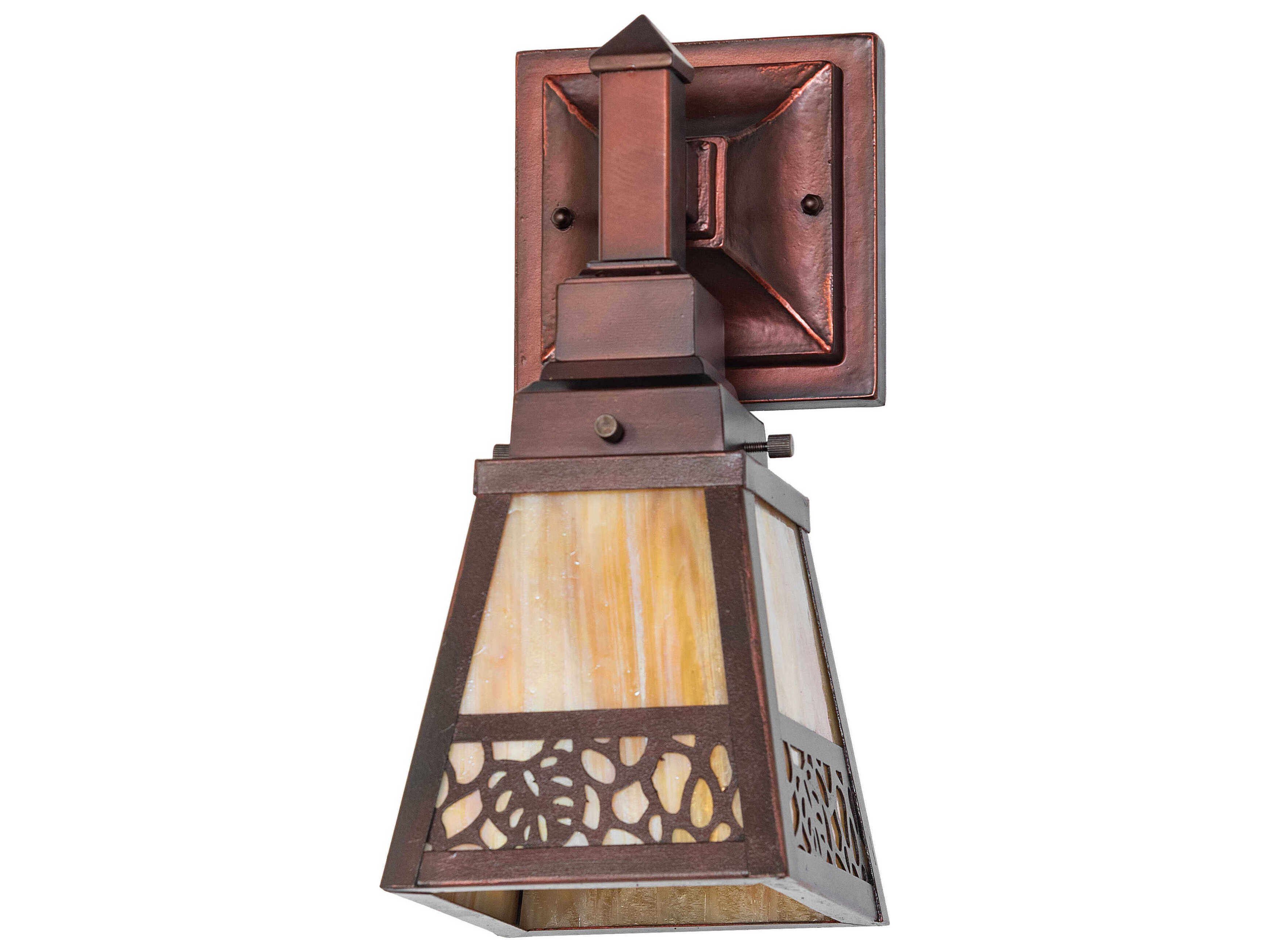 Meyda Mission Lotus Leaf 1-Light Mahogany Bronze Wall Sconce