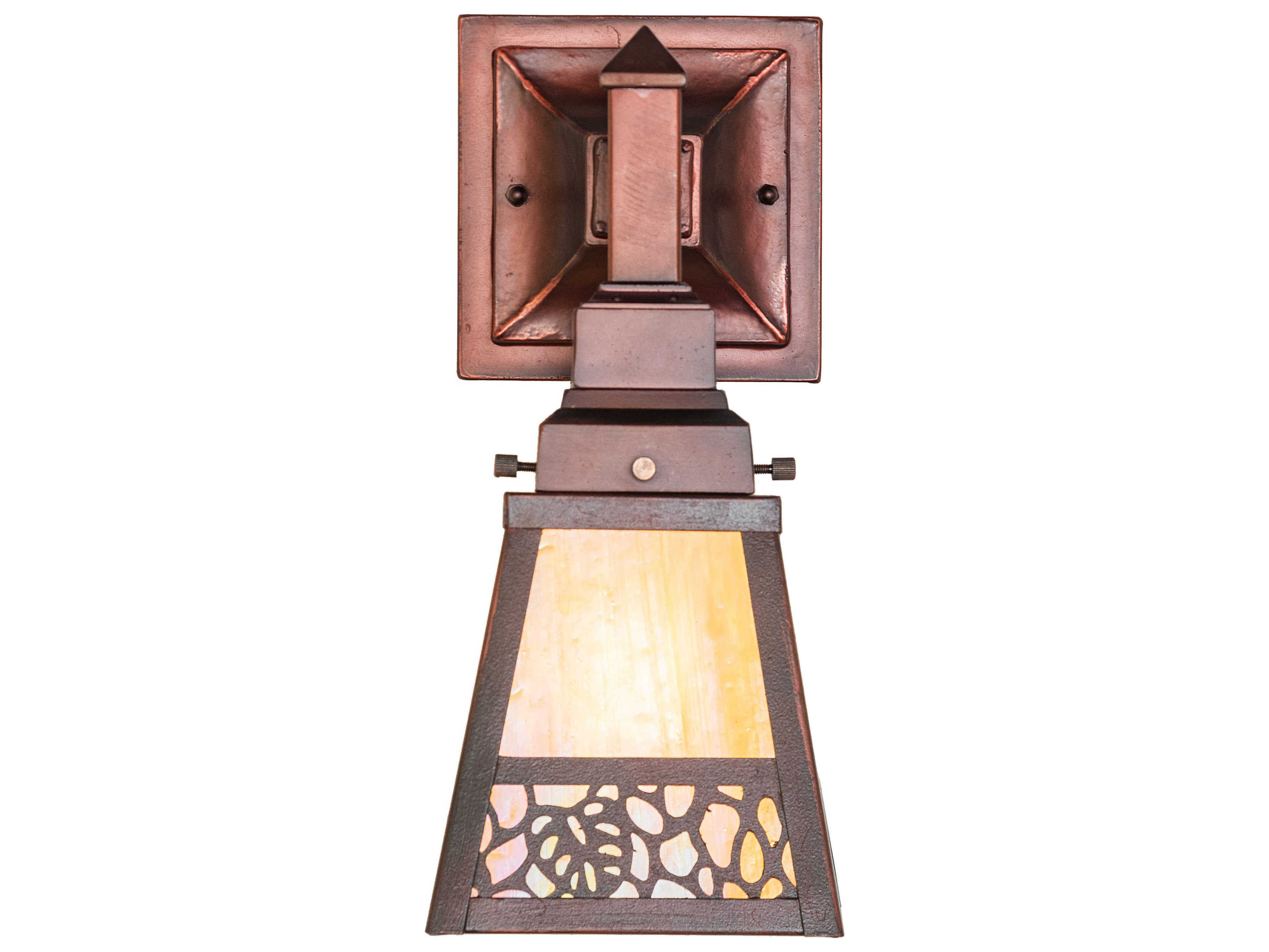Meyda Mission Lotus Leaf 1-Light Mahogany Bronze Wall Sconce