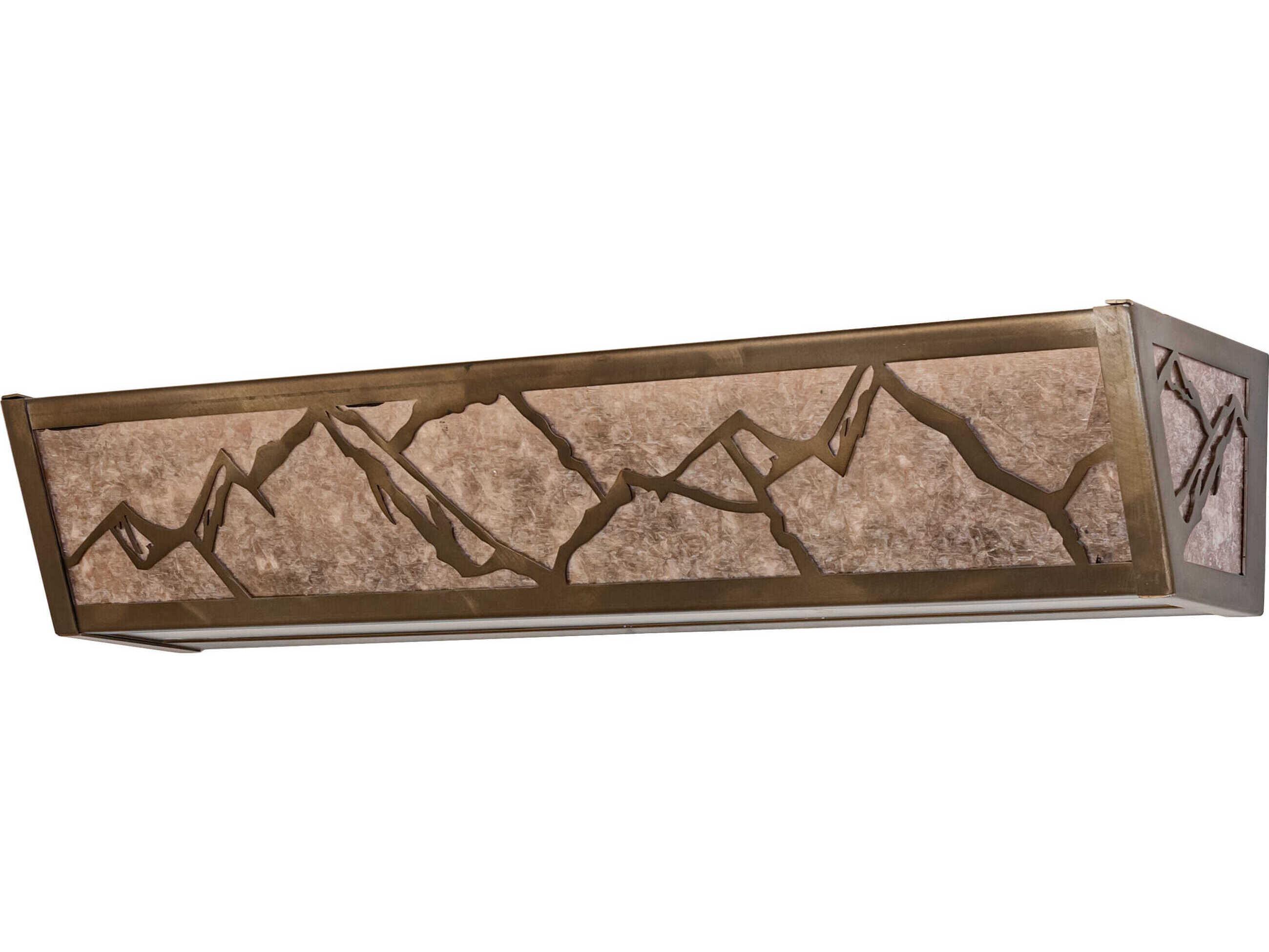 Meyda Mountains 4-Light Antique Copper Vanity Light