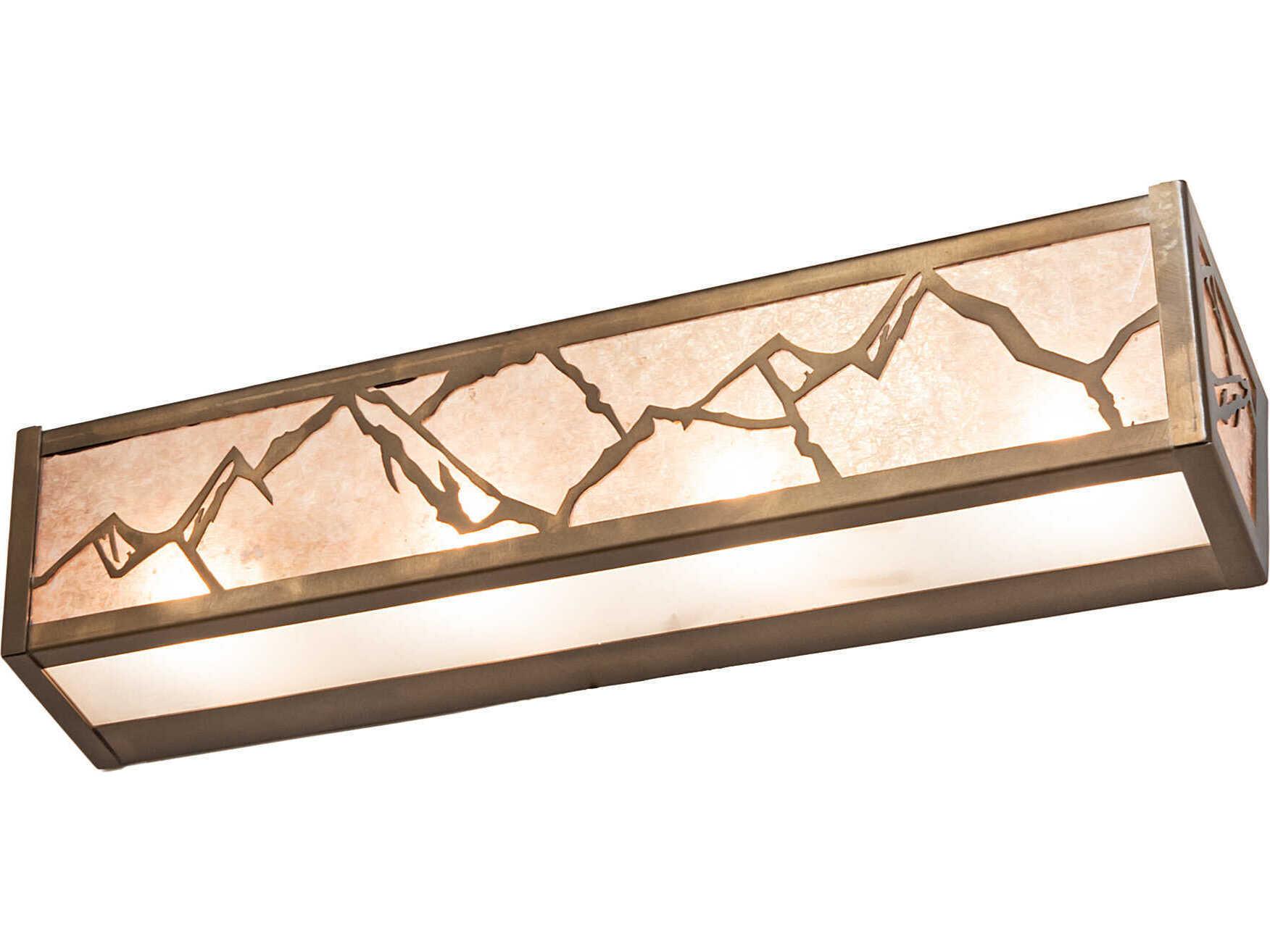 Meyda Mountains 4-Light Antique Copper Vanity Light