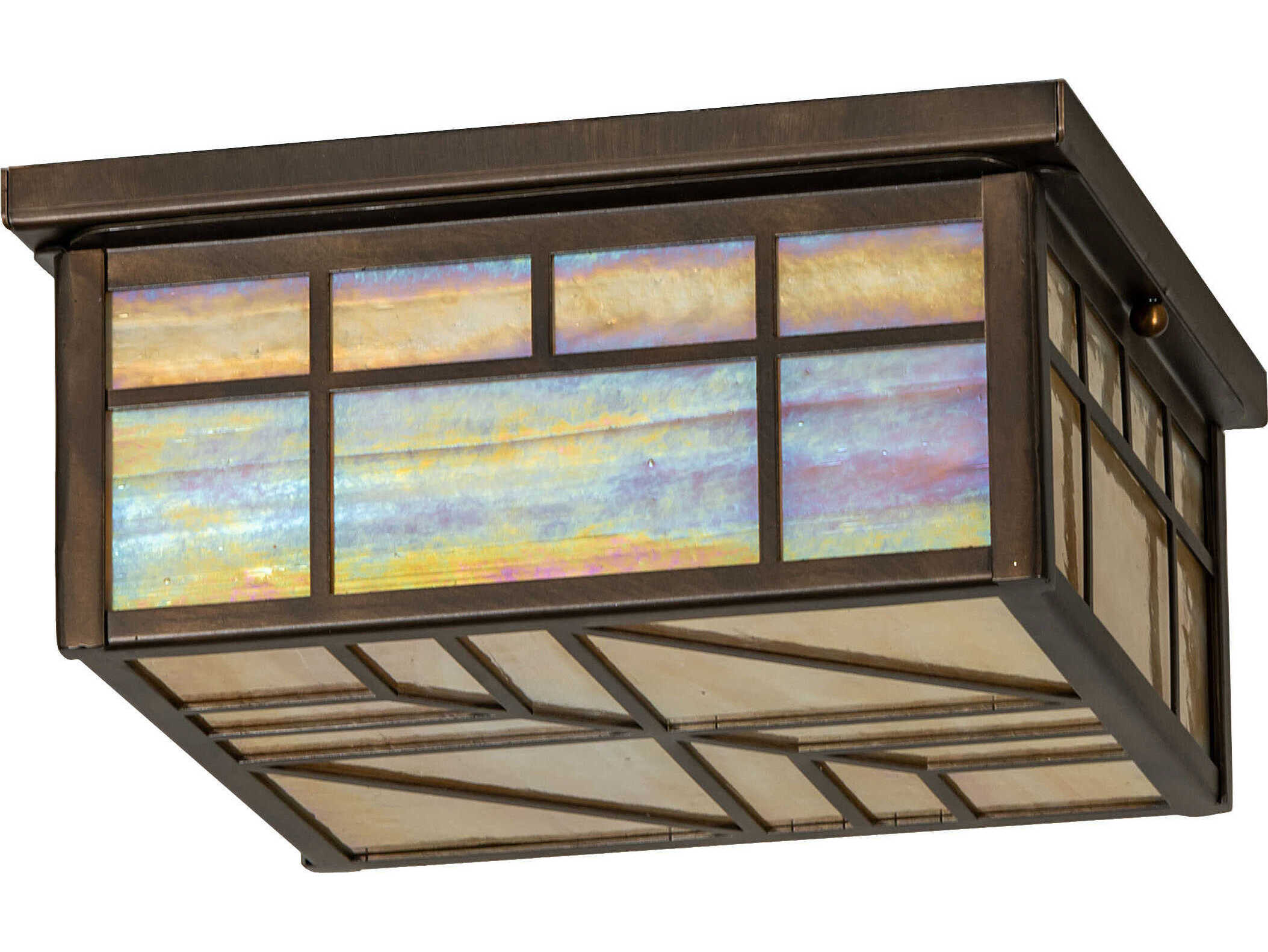 Meyda Santa Fe 2-Light Antique Copper Flush Mount