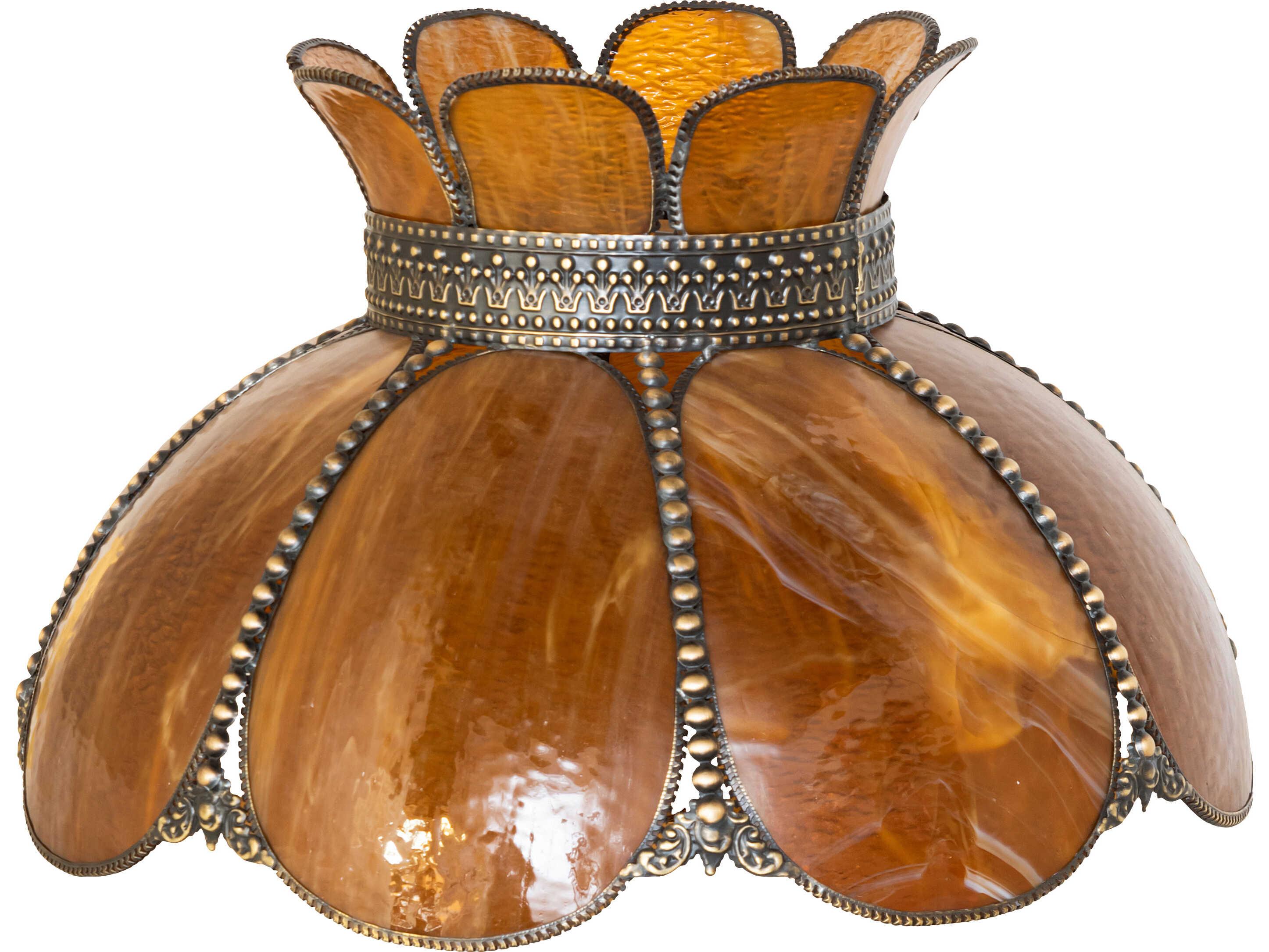 Meyda Annabelle Honey Granite Glass