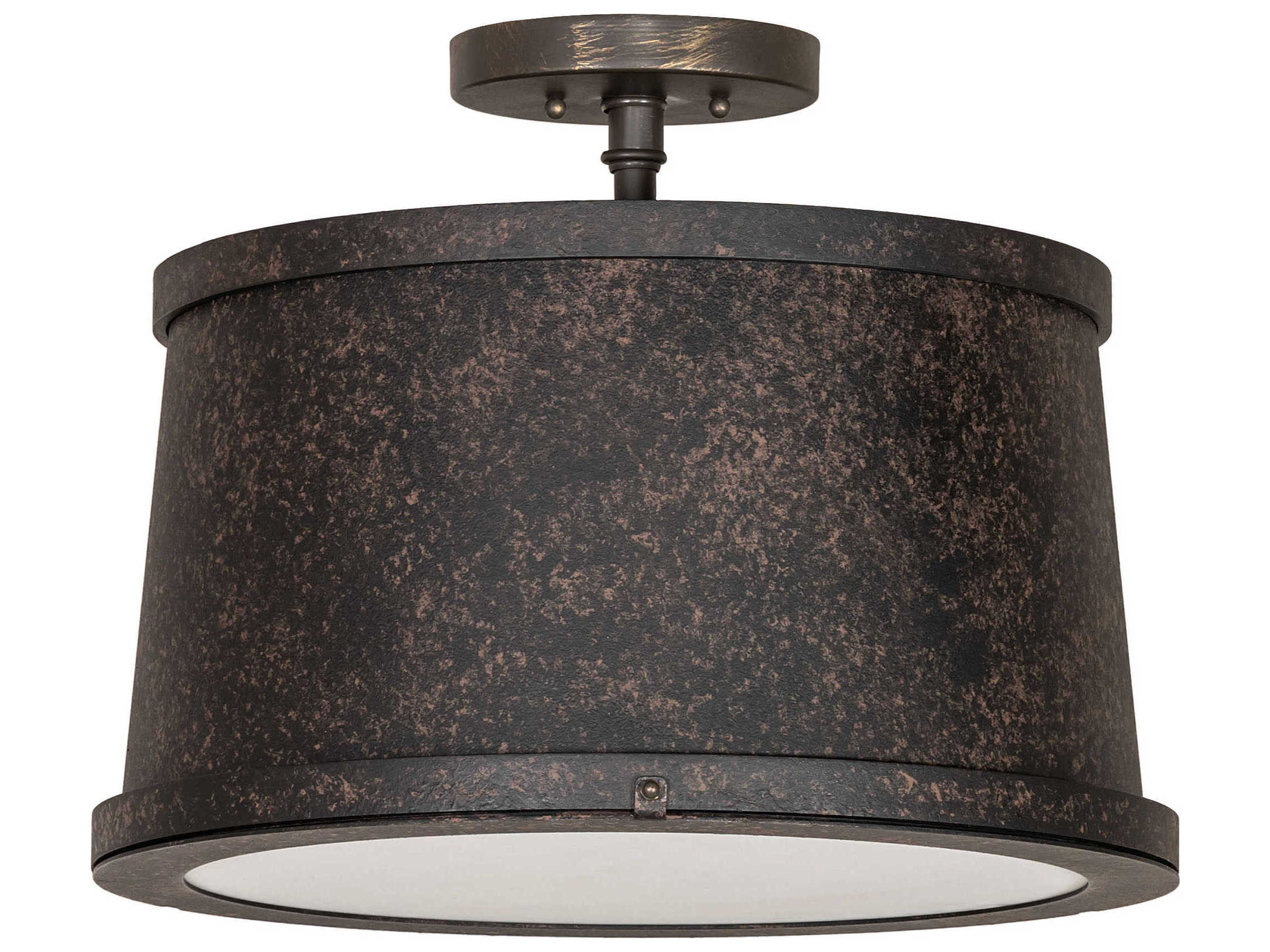 Meyda Cilindro 3-Light Coffee Bean Semi Flush Mount