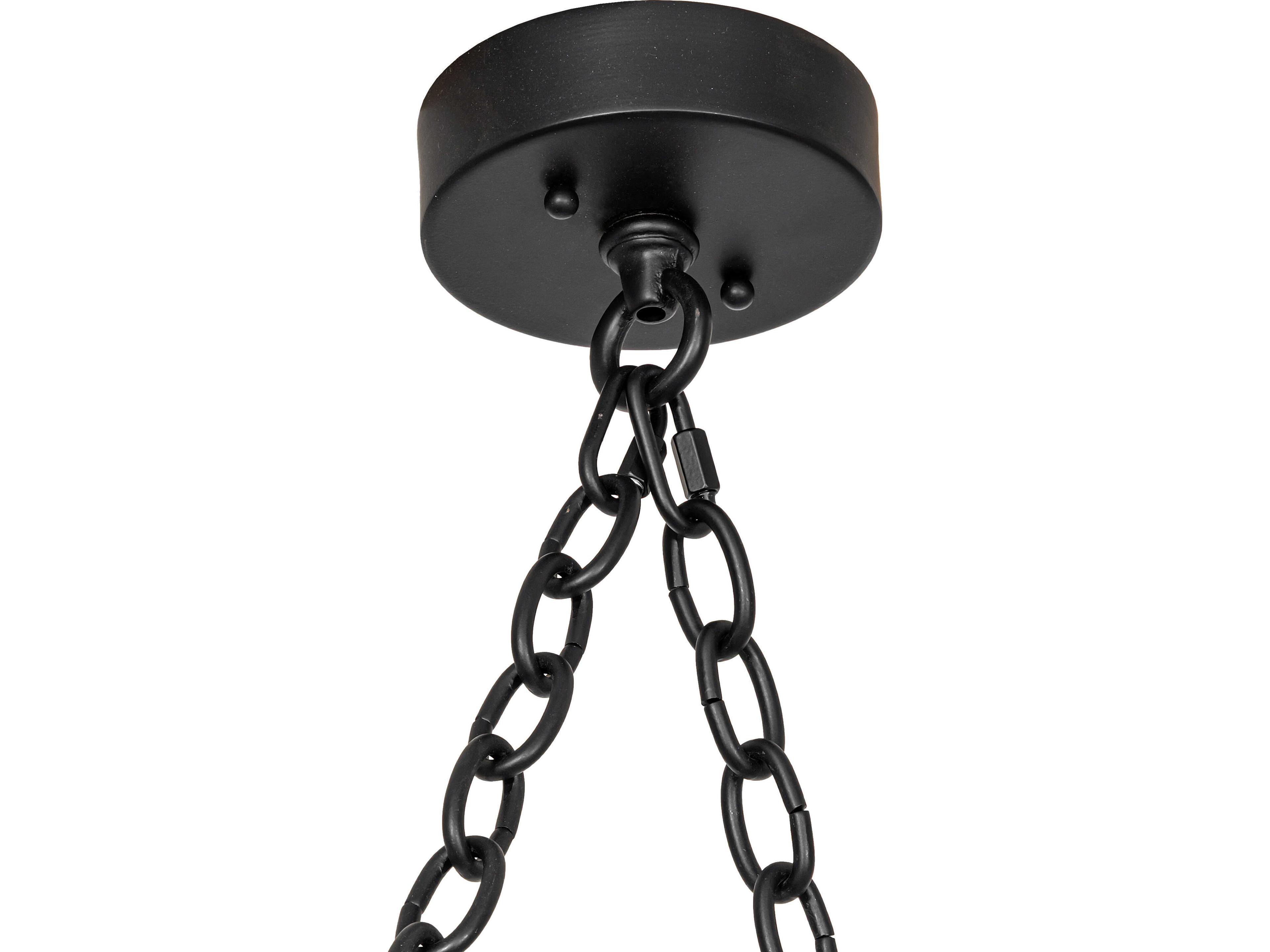 Meyda Winter Solstice 5-Light Clear Frosted Glass Black Linear Island Pendant