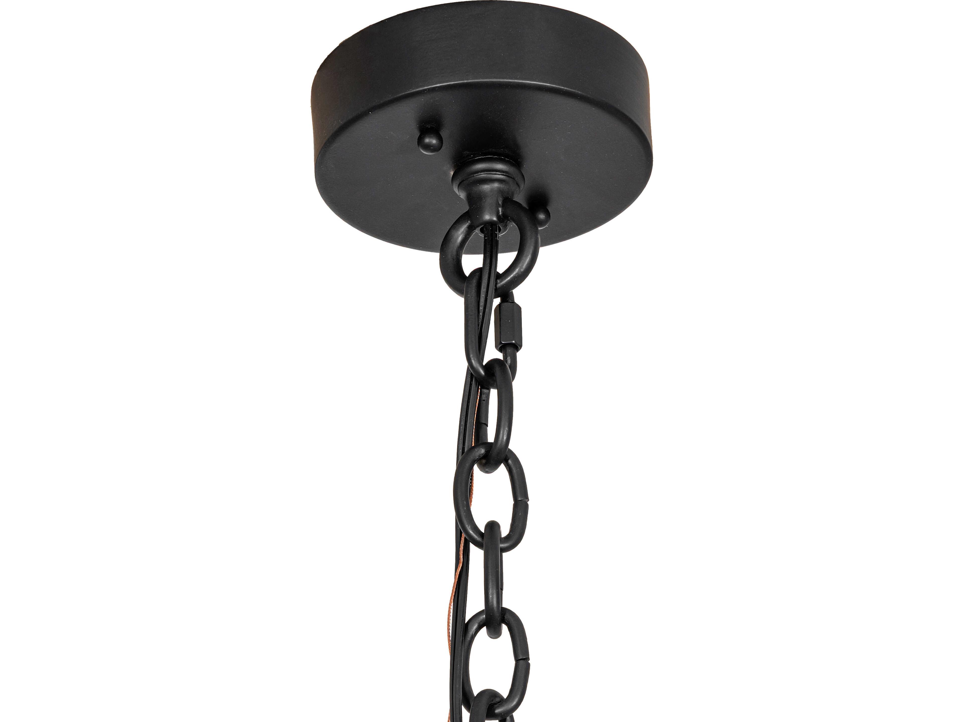 Meyda Winter Solstice 5-Light Clear Frosted Glass Black Linear Island Pendant