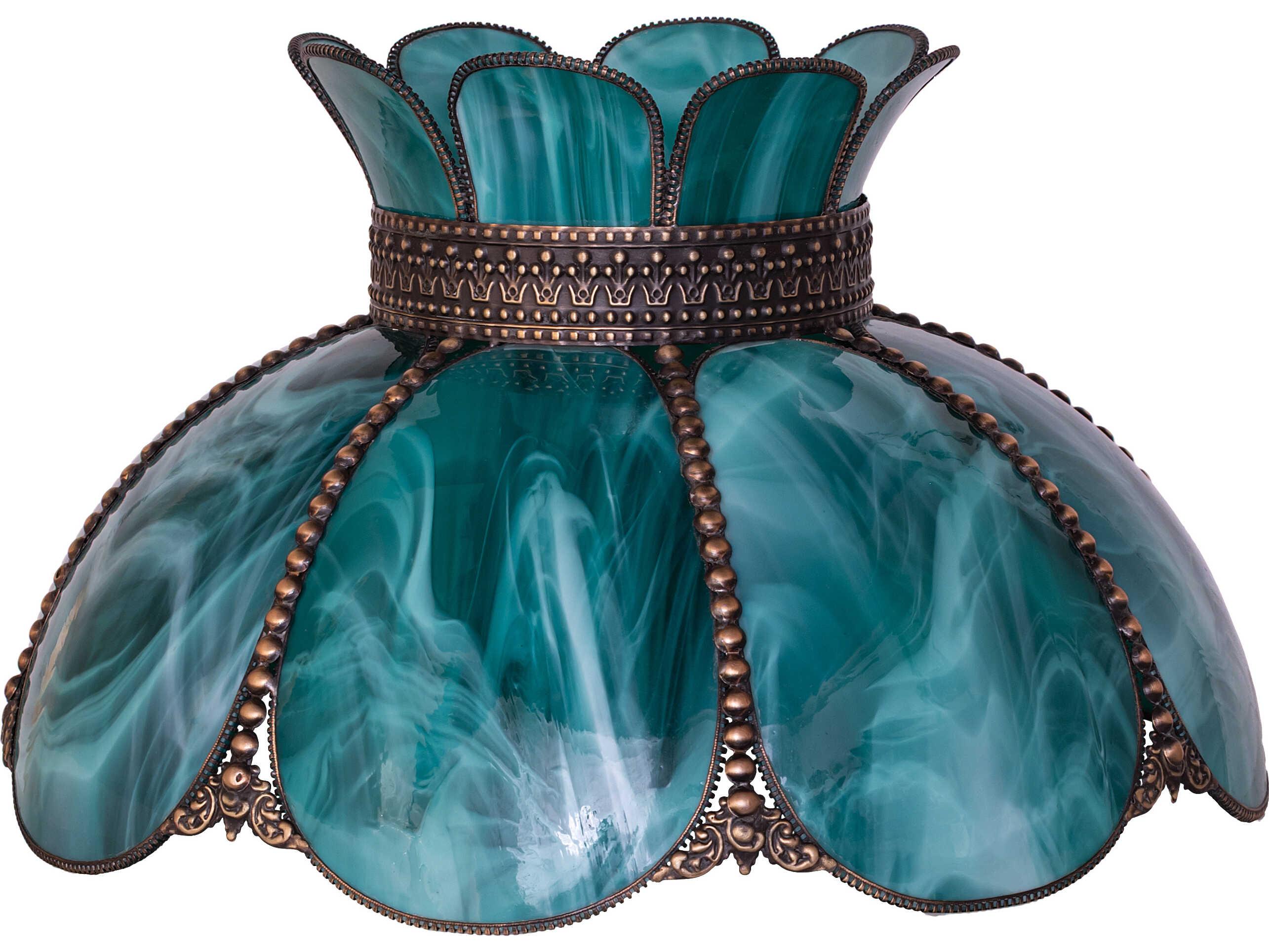 Meyda Annabelle Teal Glass