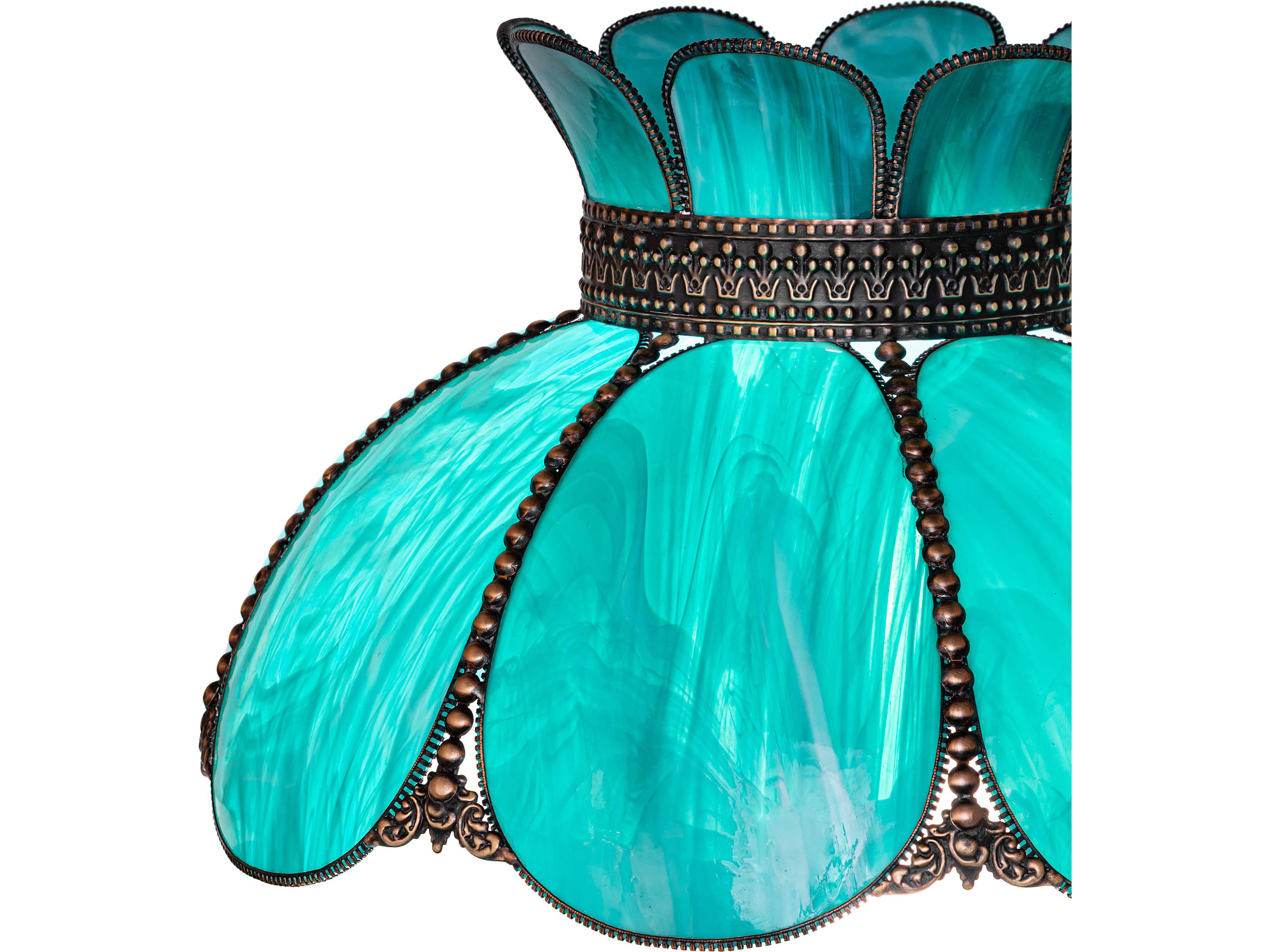 Meyda Annabelle Teal Glass