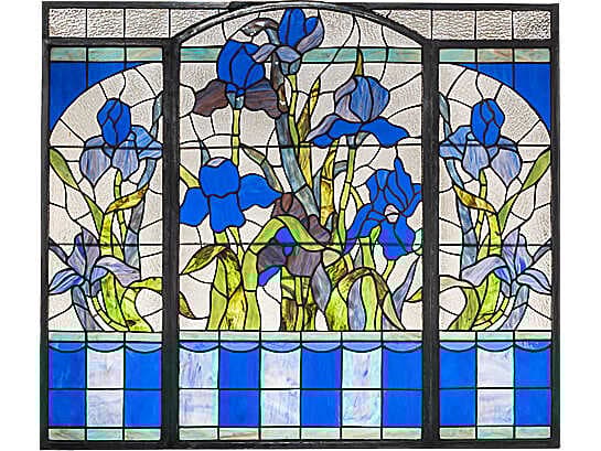 Meyda Iris Stained Glass Window