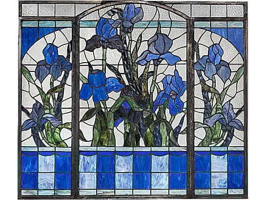 Meyda Iris Stained Glass Window