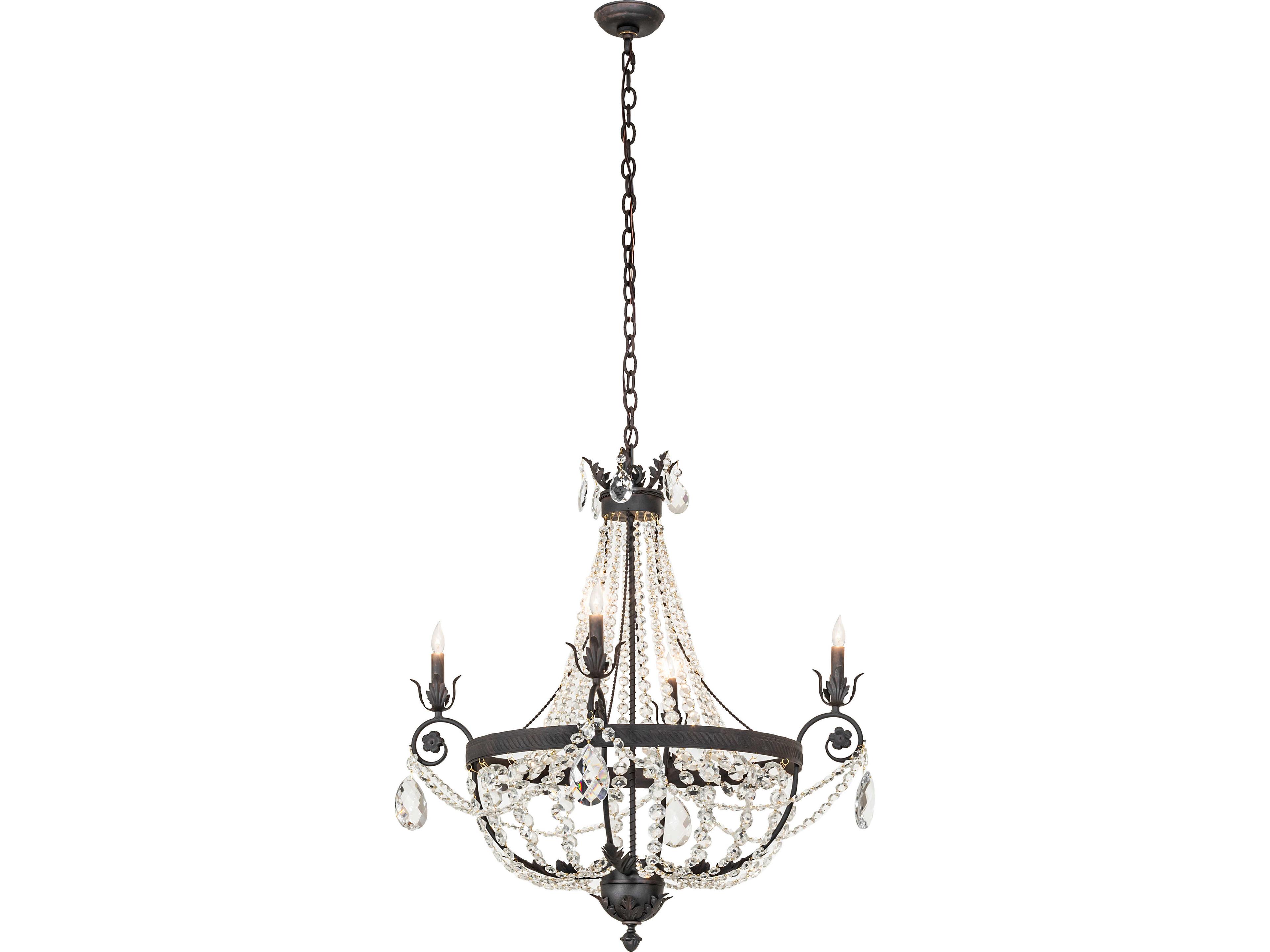 Meyda Antonia 4-Light Chestnut Brown Traditional Chandelier