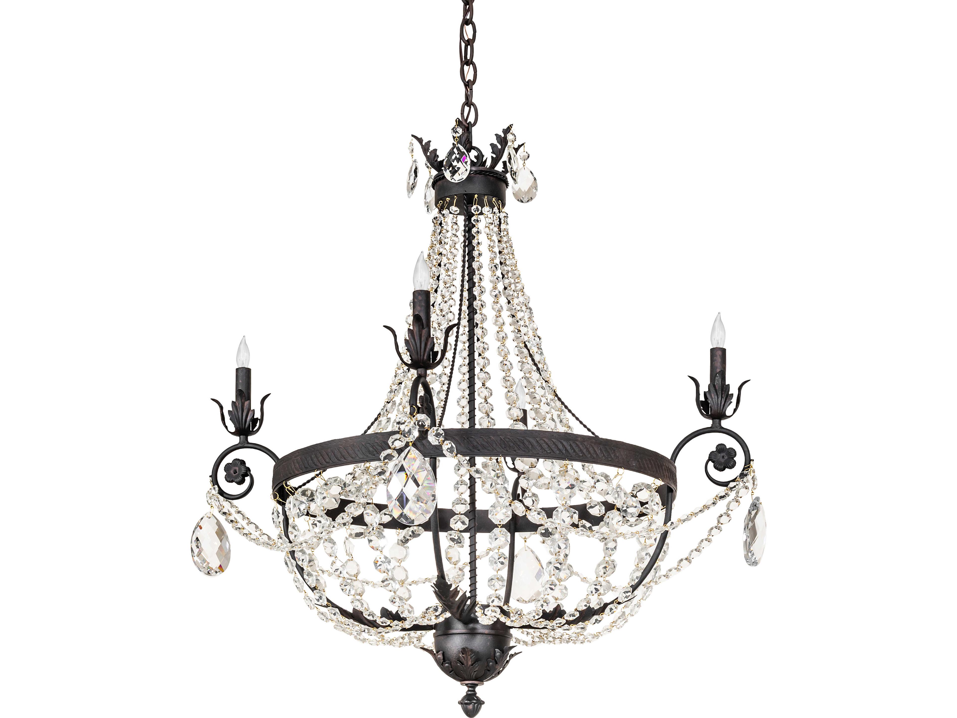 Meyda Antonia 4-Light Chestnut Brown Traditional Chandelier